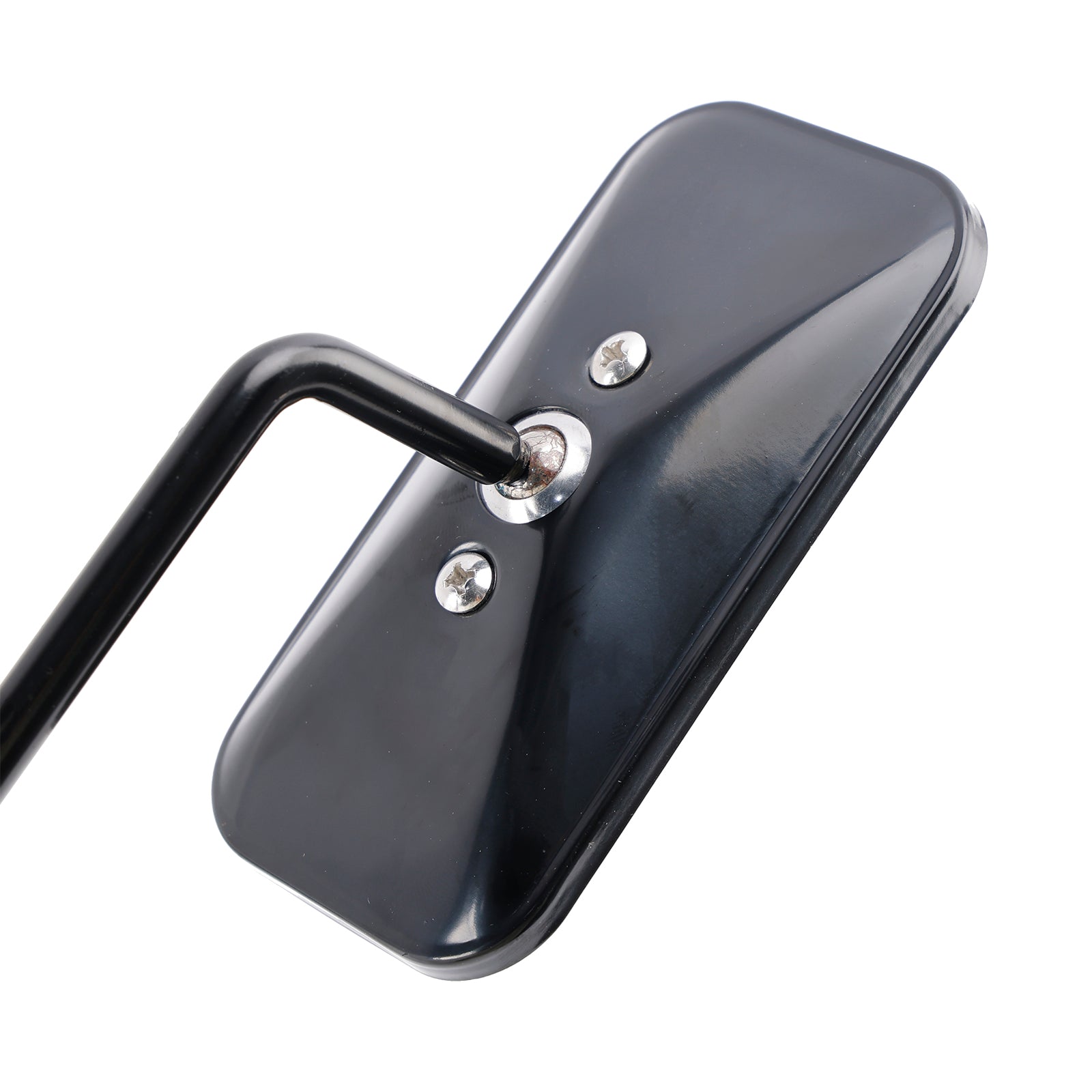 Old School Style Rectangular Clamp-On Motorcycle Mirrors Black Brattstyle