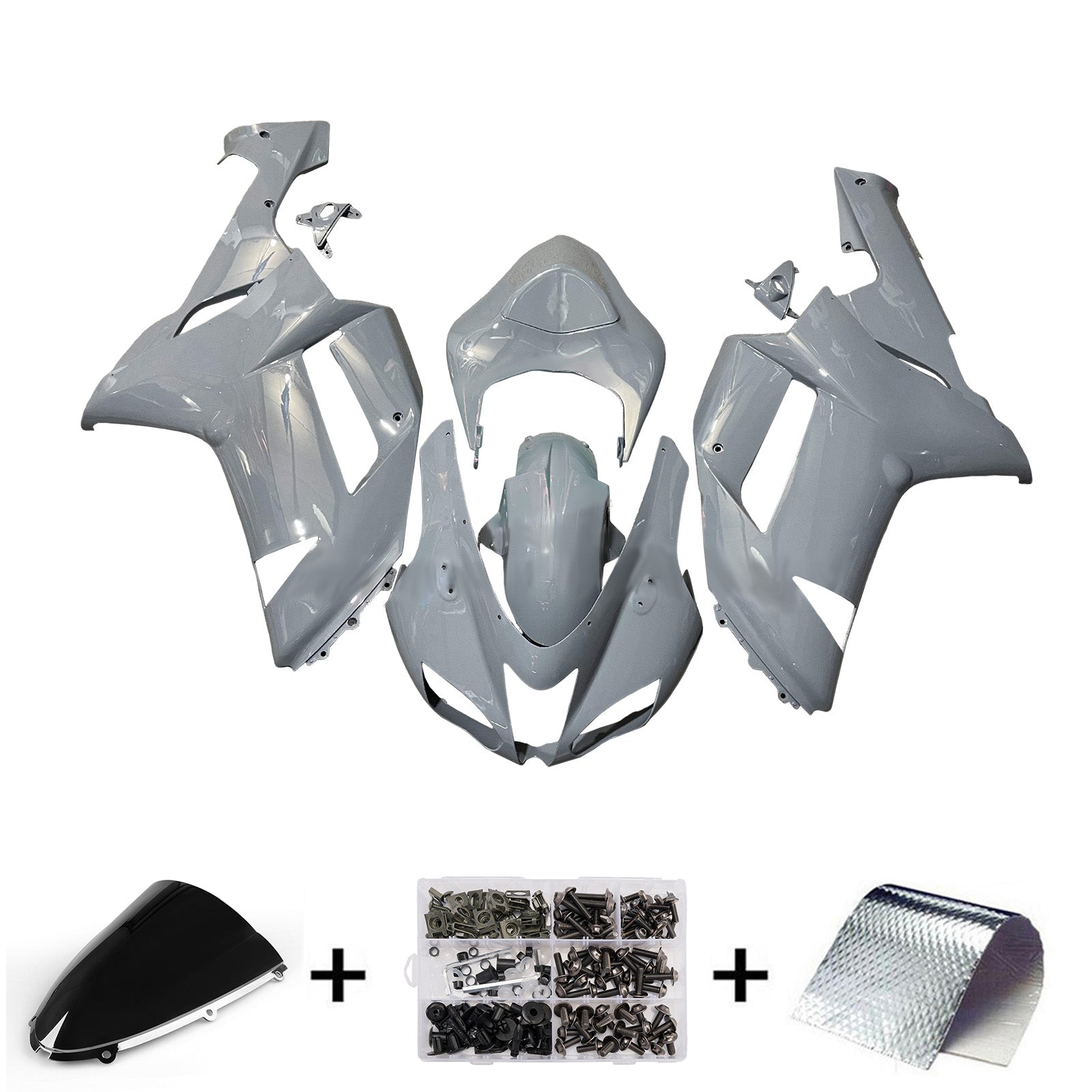 Injection Fairing Kit Bodywork Plastic ABS fit For Kawasaki ZX6R 636 2007-2008