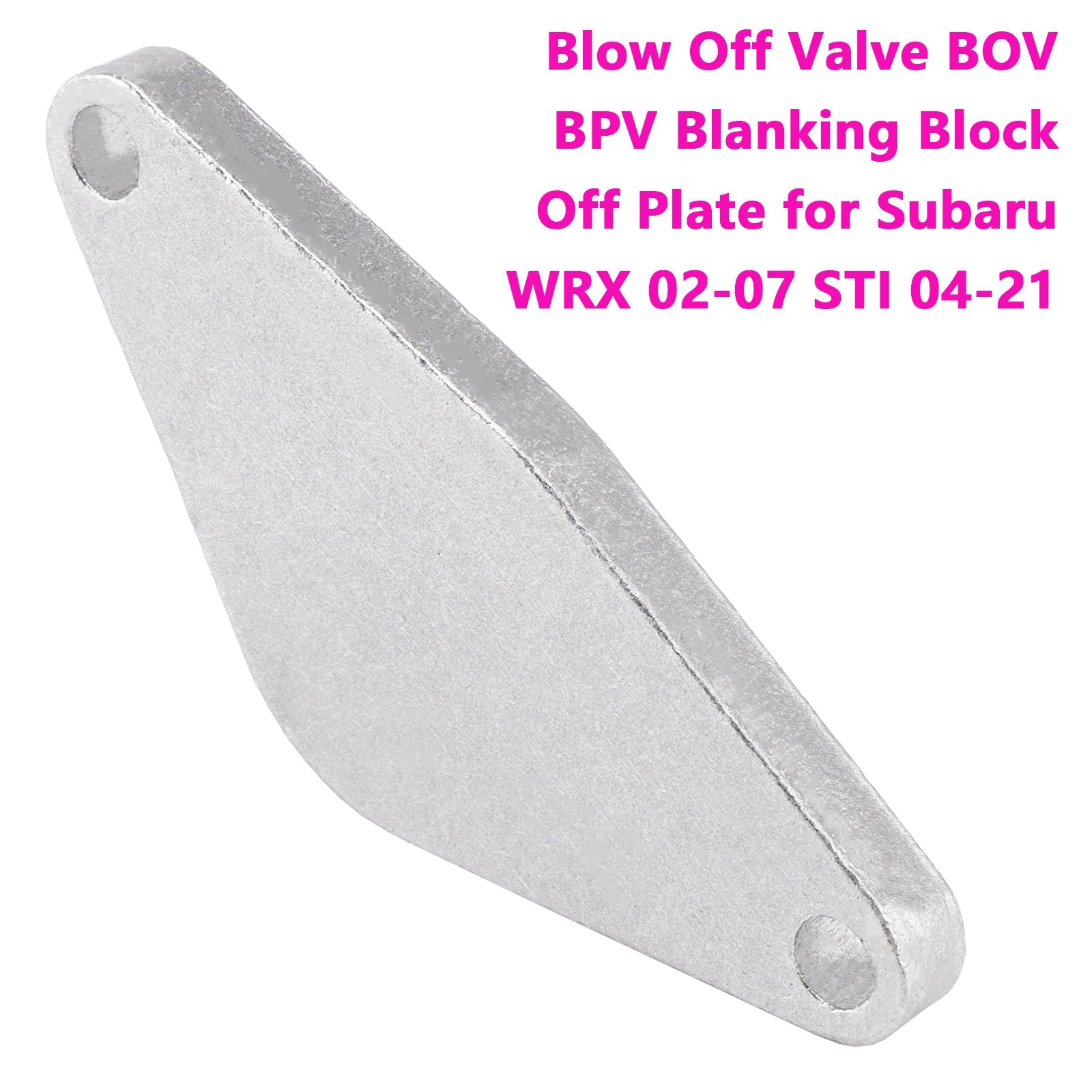 Blow Off Valve BOV BPV Blanking Block Off Plate for Subaru WRX 02-07 STI 04-21