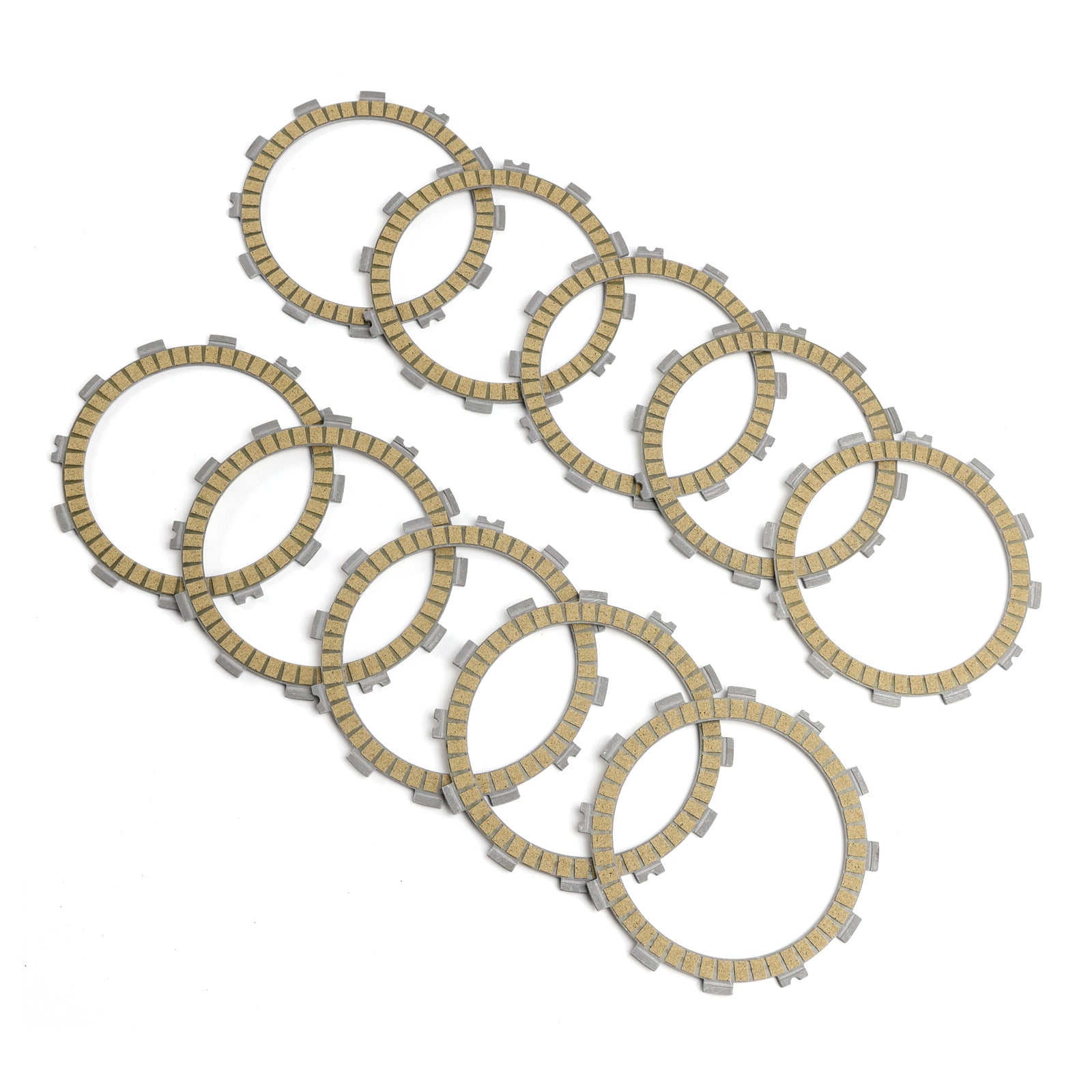 10x Clutch Friction Plates (Without Clutch Plate) Kit for Suzuki GSXR1000 2001-2004 GSX-S1000 2015-2017