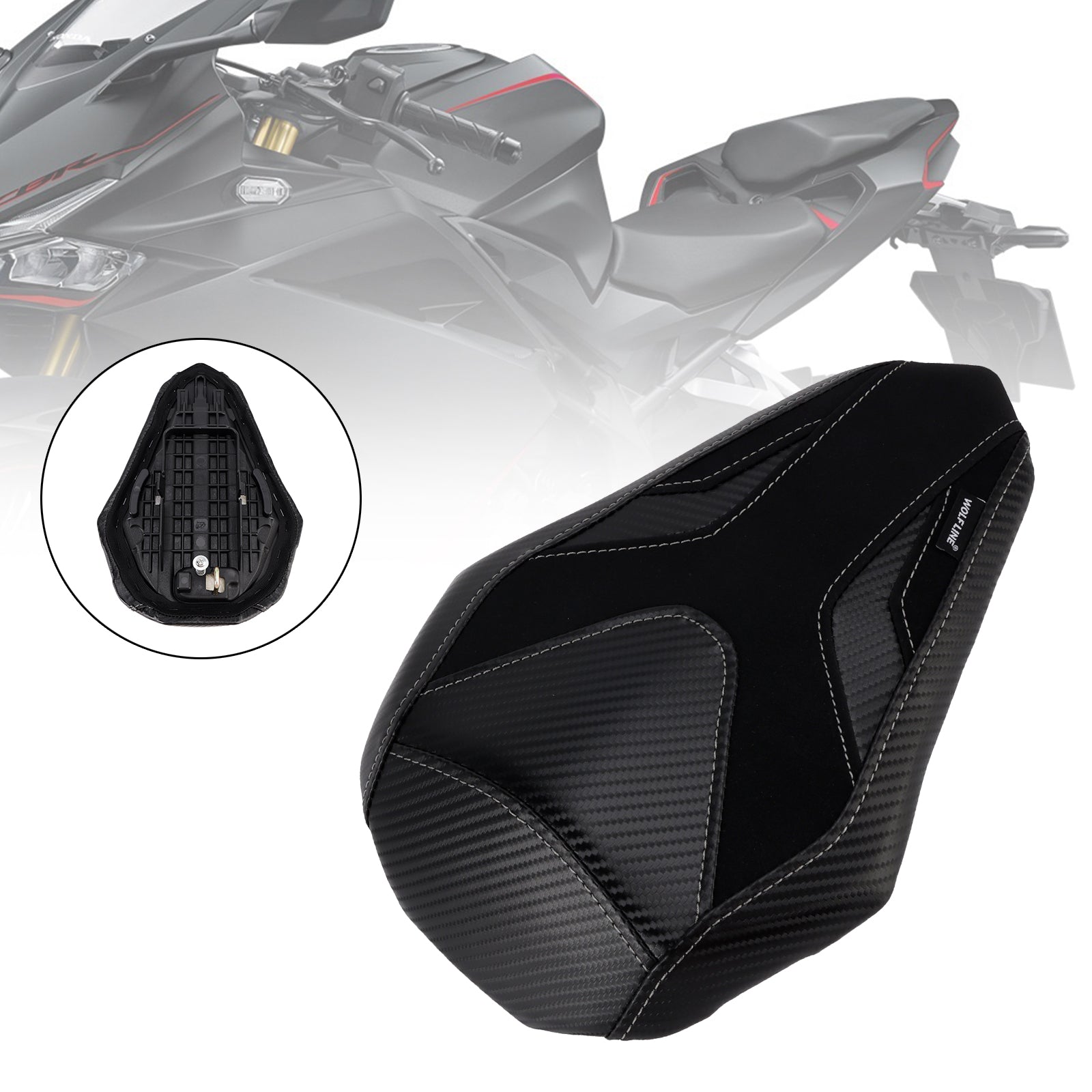 2017-2024 Honda Cbr250Rr Rear Passenger Seat Pillion Saddle Flat Multi