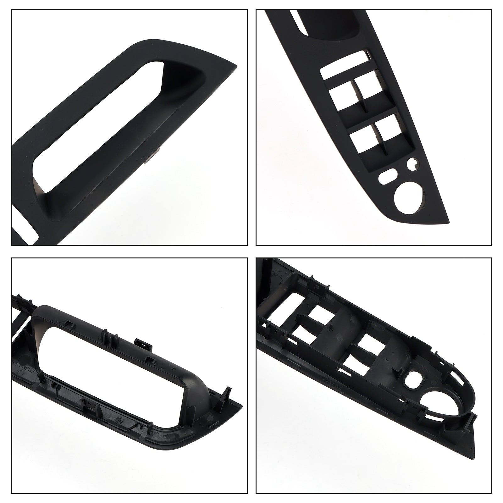 4pcs Black Inner Door Panel Handle Pull Trim Cover For BMW E70 X5 E71 X6 07-14