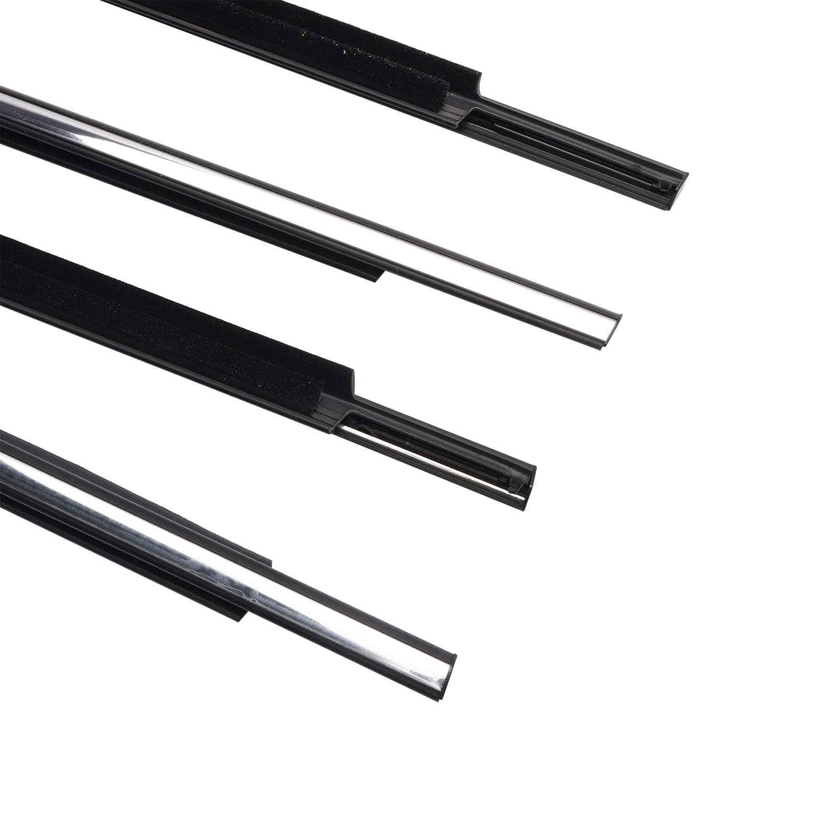 4pcs Chrome Outside Window Moulding Weatherstrip Seal For Toyota Venza 2009-2016