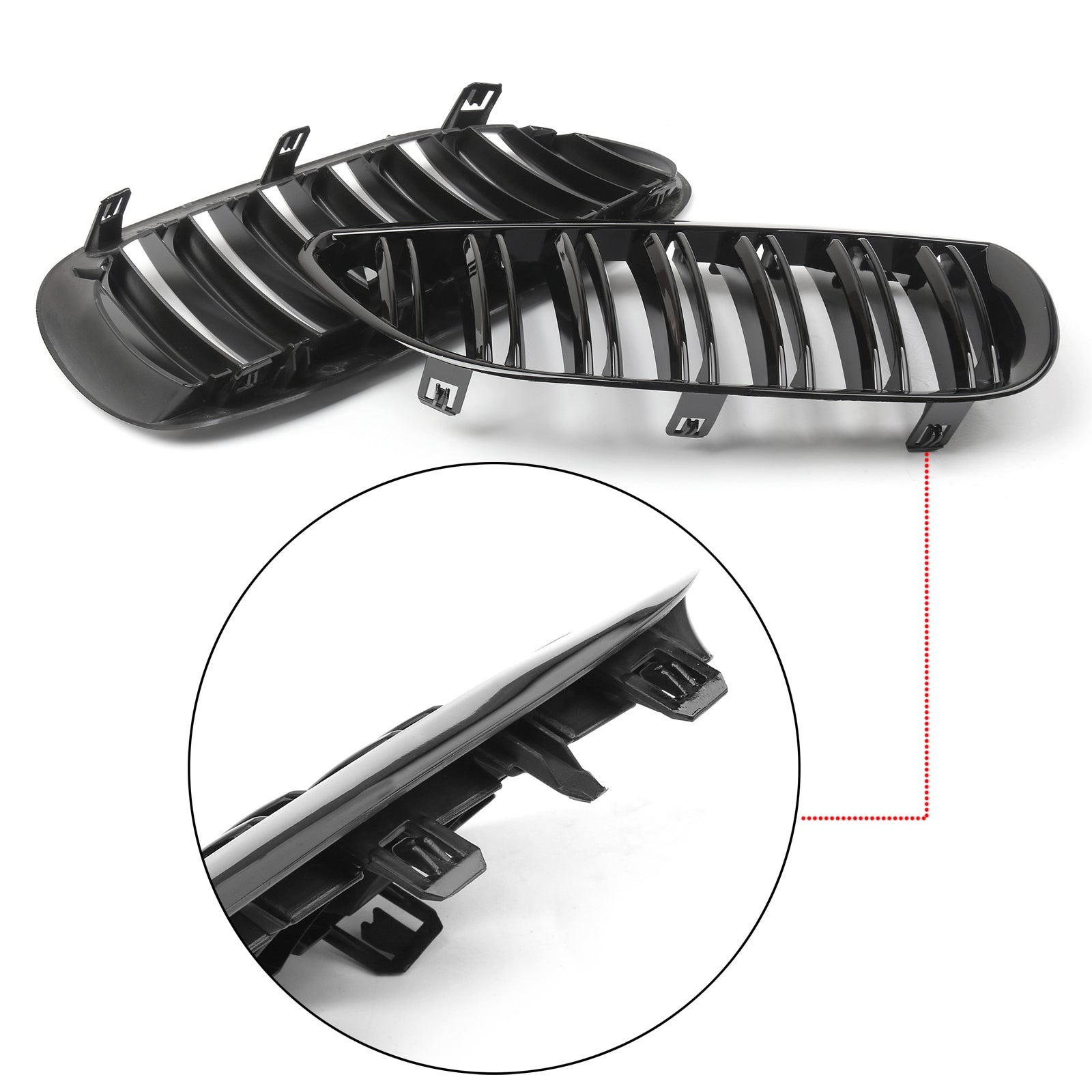 2004-2010 BMW E63 E64 M6 645Ci 650i M6 Pair Front Bumper Hood Grille Grill