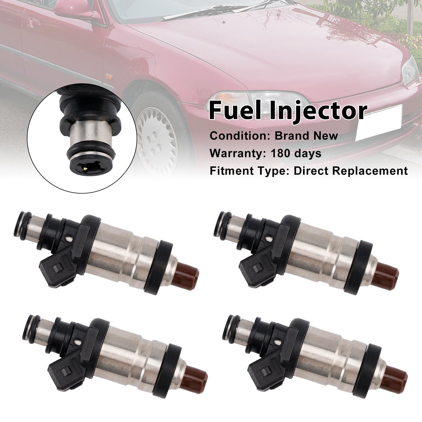 4PCS Fuel Injector 06164-P06-A01 Fit Civic Del Sol 1.5L 1.6L Integra 1.7L 1.8L