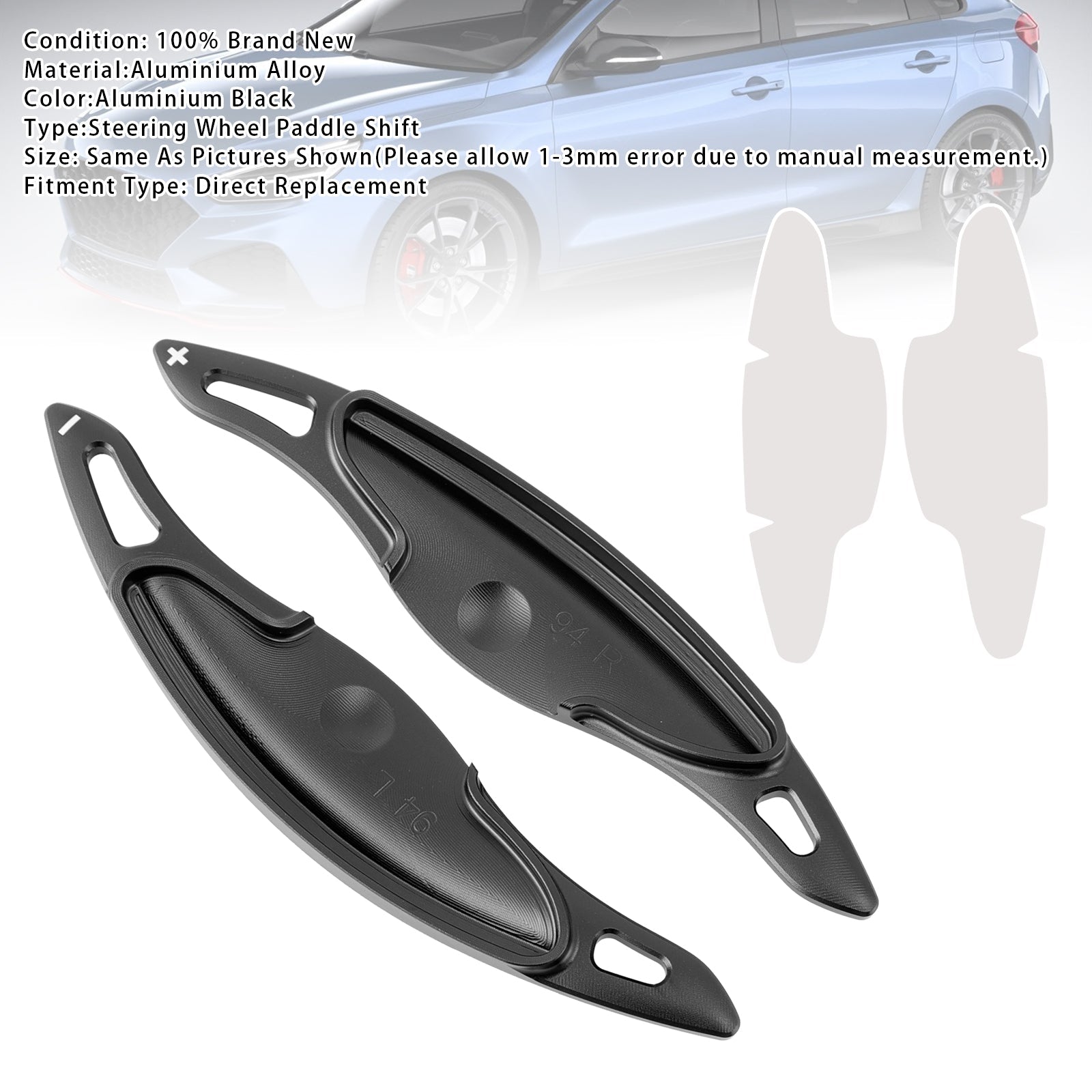 Steering Wheel Paddle Shifter Extension For Hyundai Elantra i30 Aluminium