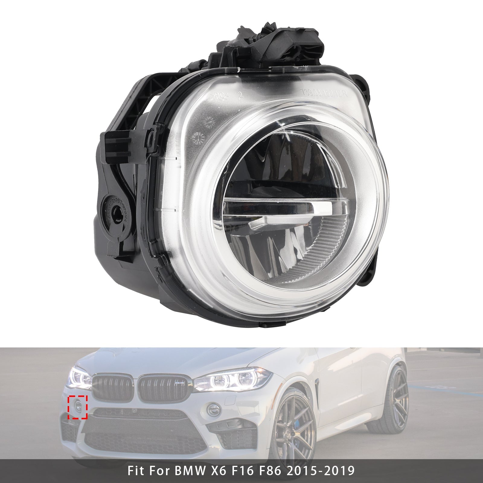 1 Pcs LED Front Right Fog Light For BMW X3 F25 X4 F26 X5 F15 X6 F16 63177317252
