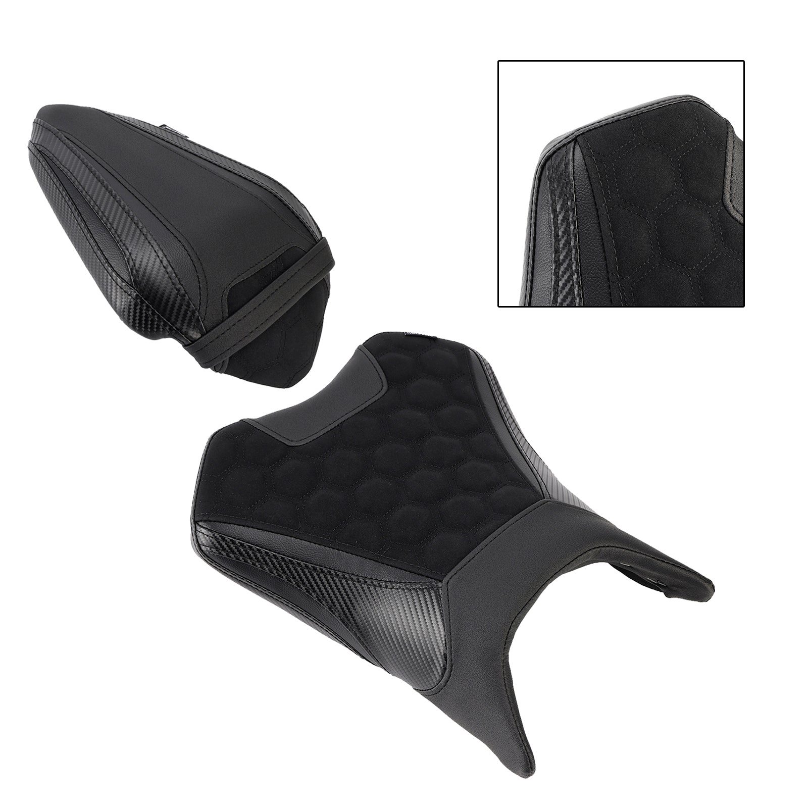 2024-2025 For Kawasaki Ninja 500 Z500 Driver&Passenger Seat Kit Rear Cushion Green