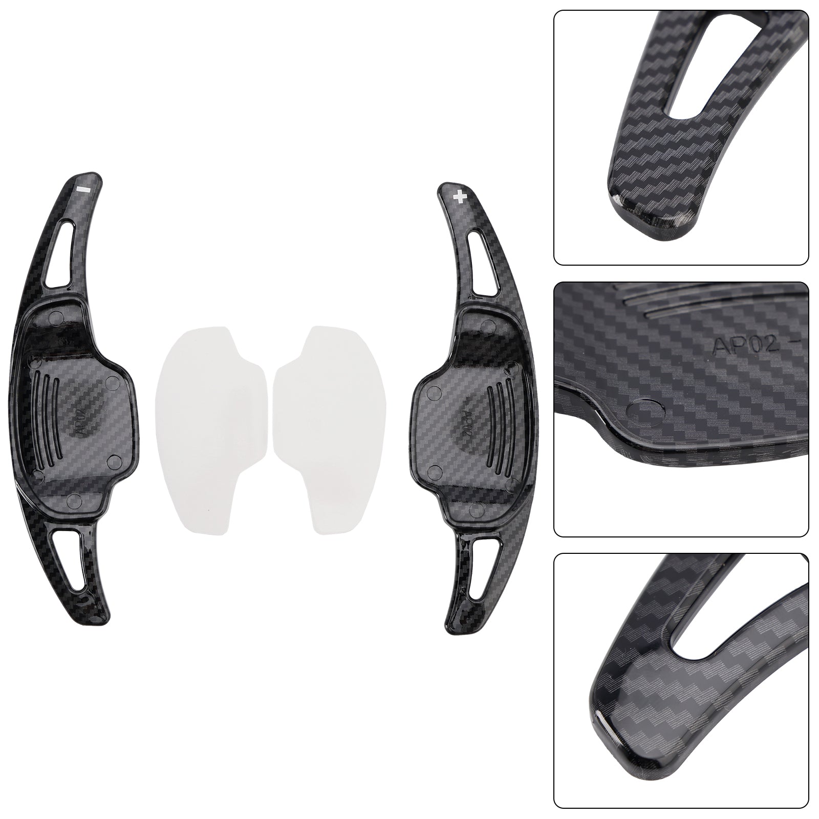 Carbon Look Steering Wheel Paddle Shifter Extension Covers Fit Chevy Camaro
