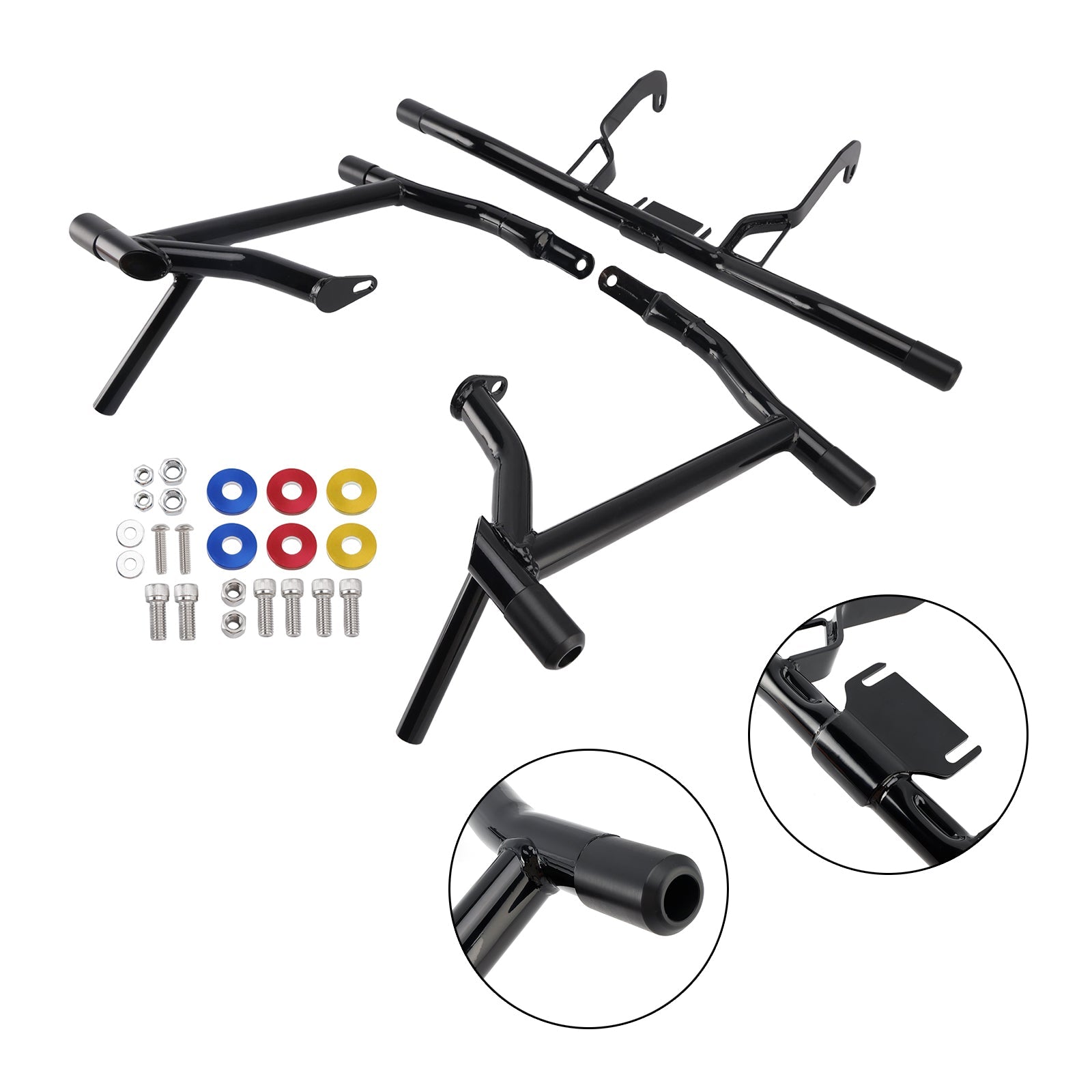 2014-2023 Road Glides Street Glides Road Glides FLHT FLHX Engine & Saddlebag Guard Frame Anti-Crash Bumper Kit Black