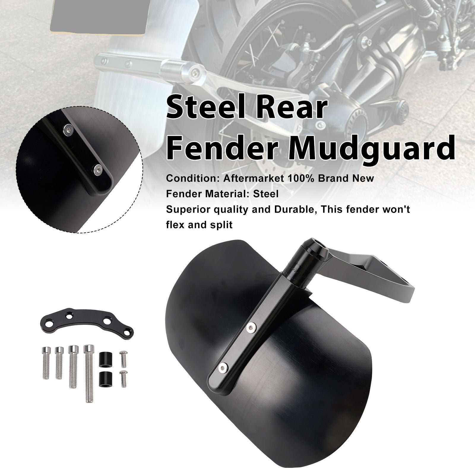2017-2023 For BMW R nineT Pure Steel Rear Fender Mudguard