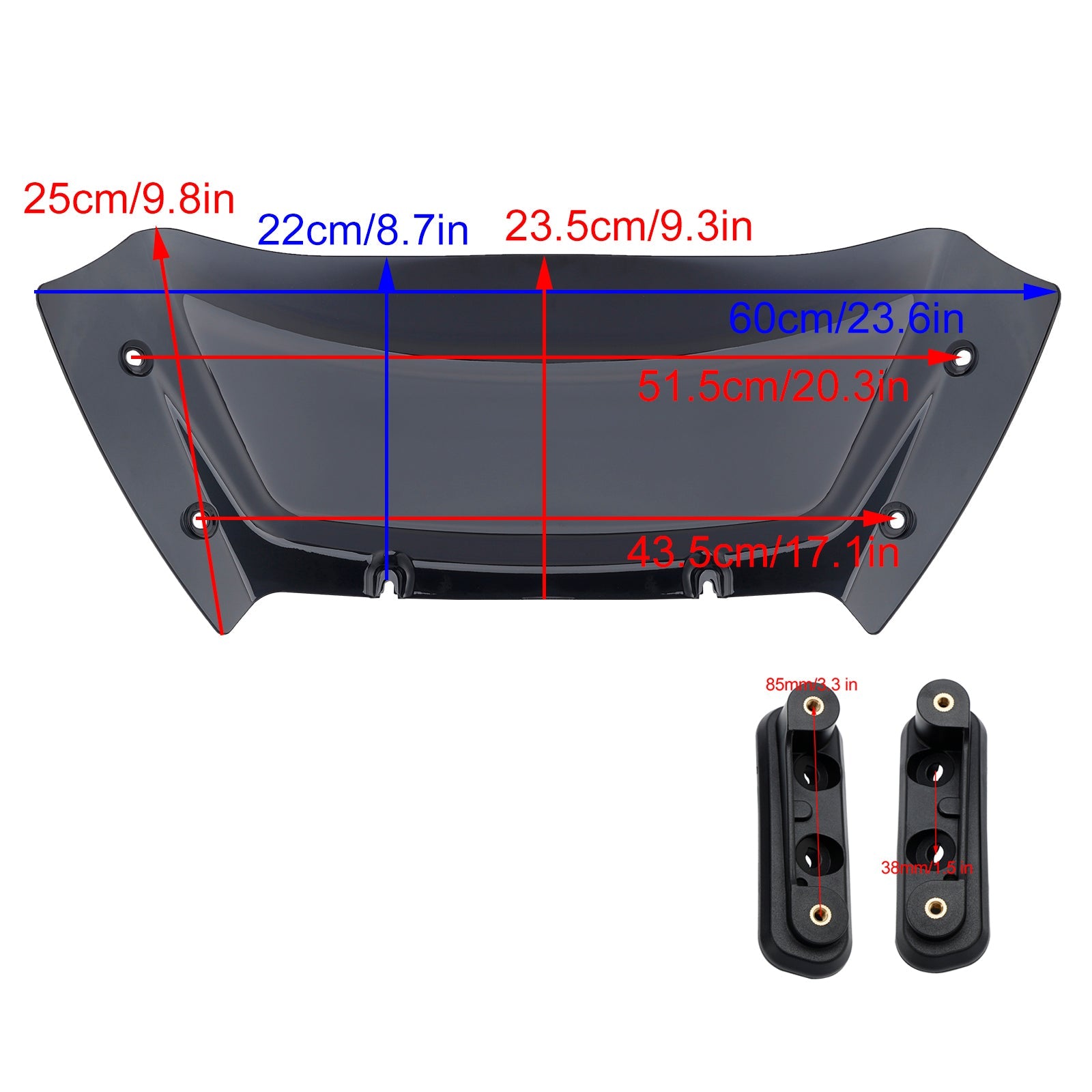 2023-2024 Touring Street Glide CVO 117 121 9" Windshield with Bracket