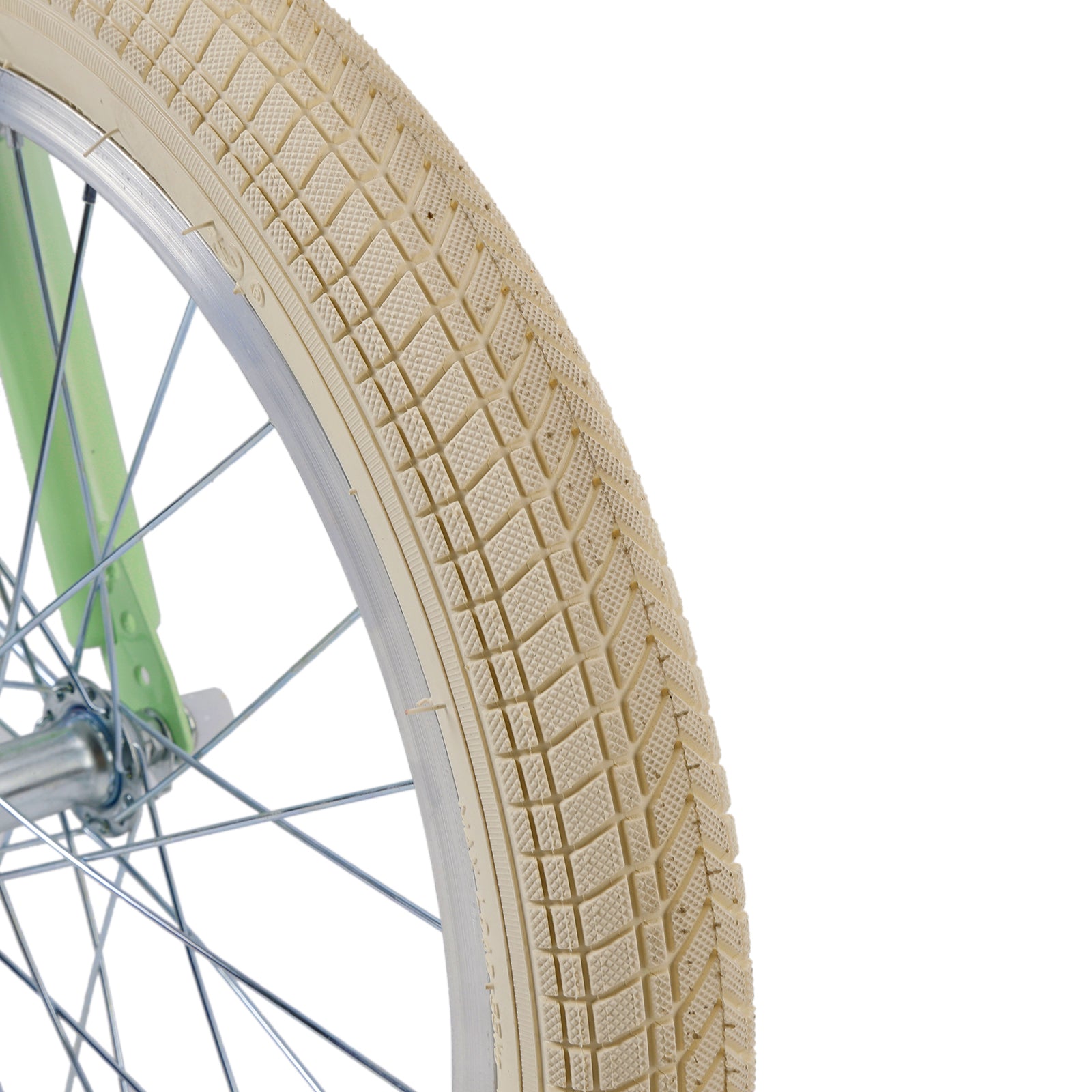 18" Child Bicycle Girls Bike with auxiliary wheels & Rack & Basket Green