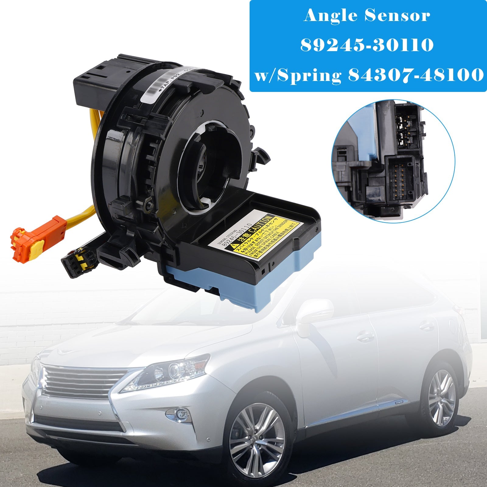 2014-2015 LEXUS RX450H 3.5L Steering Angle Sensor 89245-30110 w/Spring 84307-48100