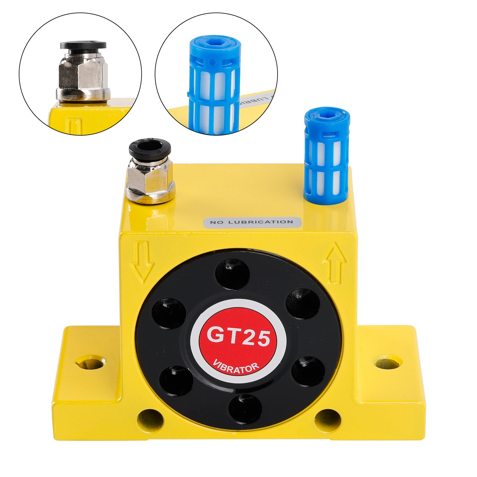 Pneumatic Turbine Vibrators GT25 1/4" Silent Golden Industrial Vibrator