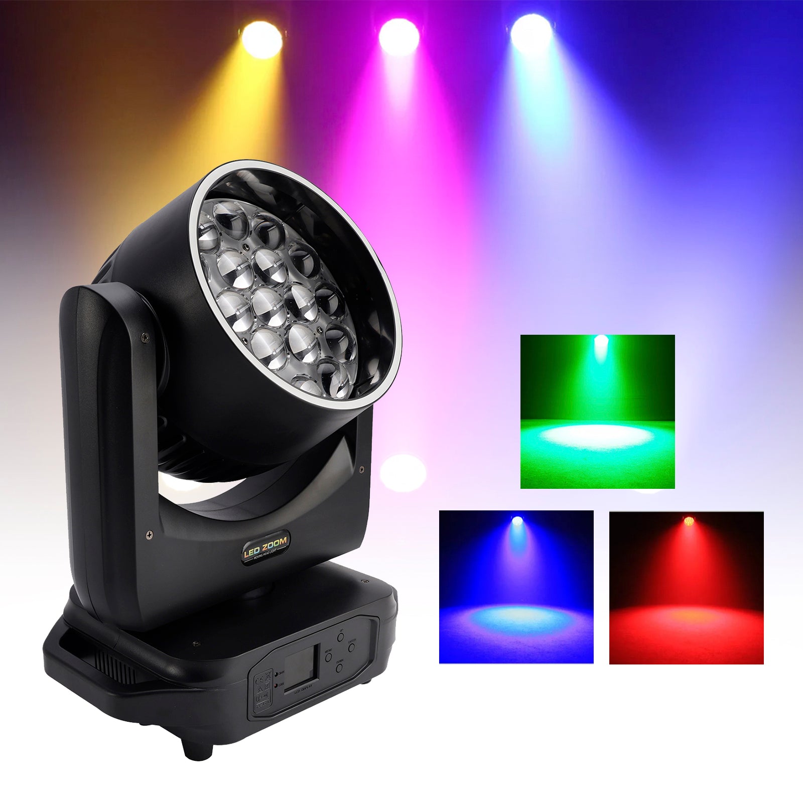 19x20W LED Zoom Moving Head Stage Light RGBW DMX Beam Wash Lighting DJ Disco