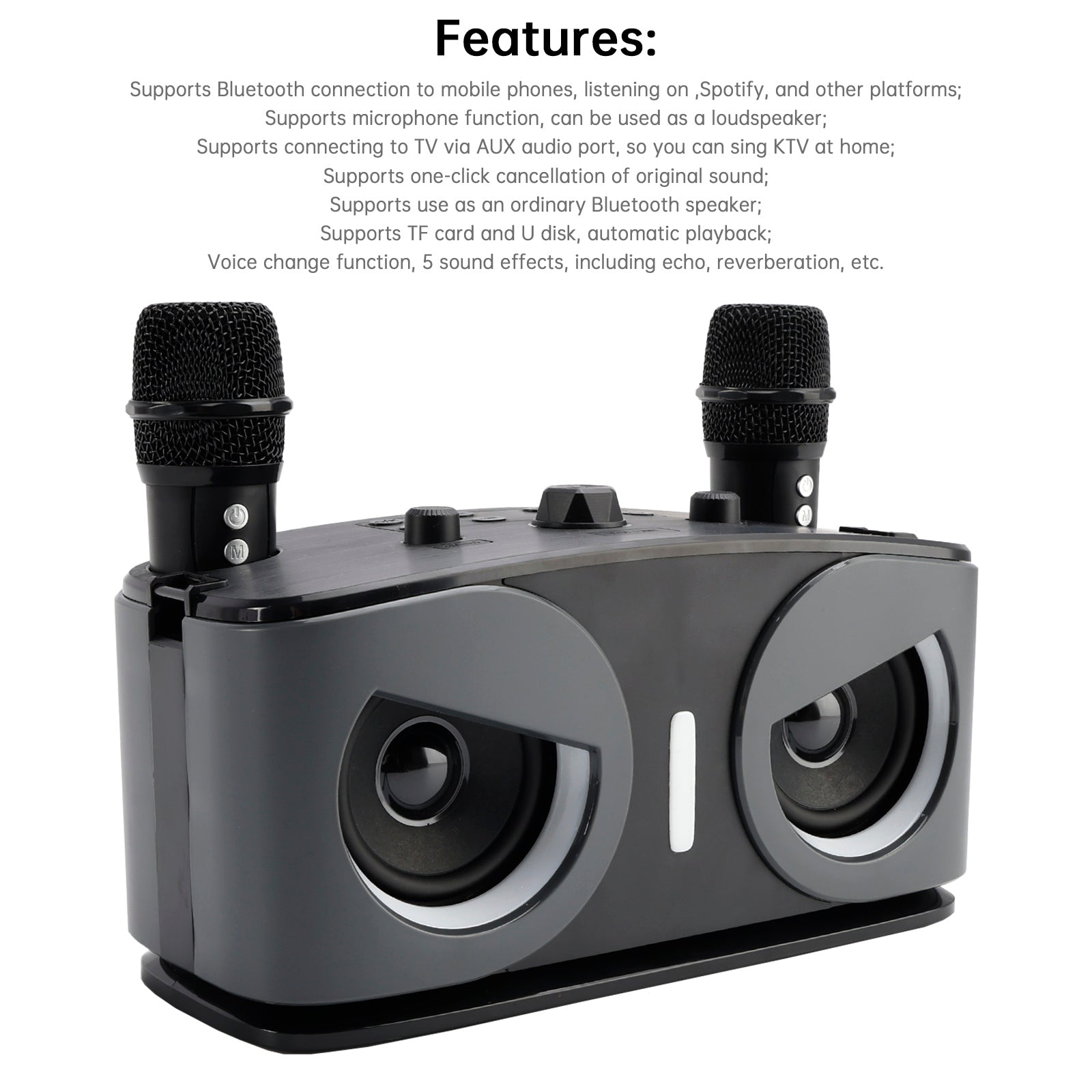 Wireless Bluetooth Speaker 20W High Power Home Theater Karaoke All-in-One Audio