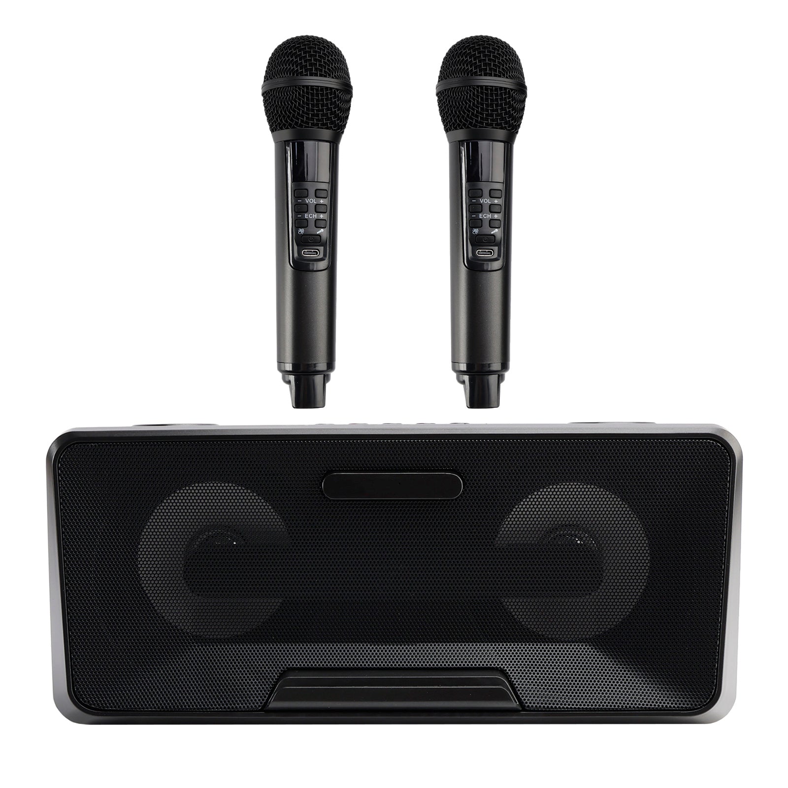 Wireless Bluetooth Speaker Dual Microphone Karaoke All-In-One Outdoor Portable