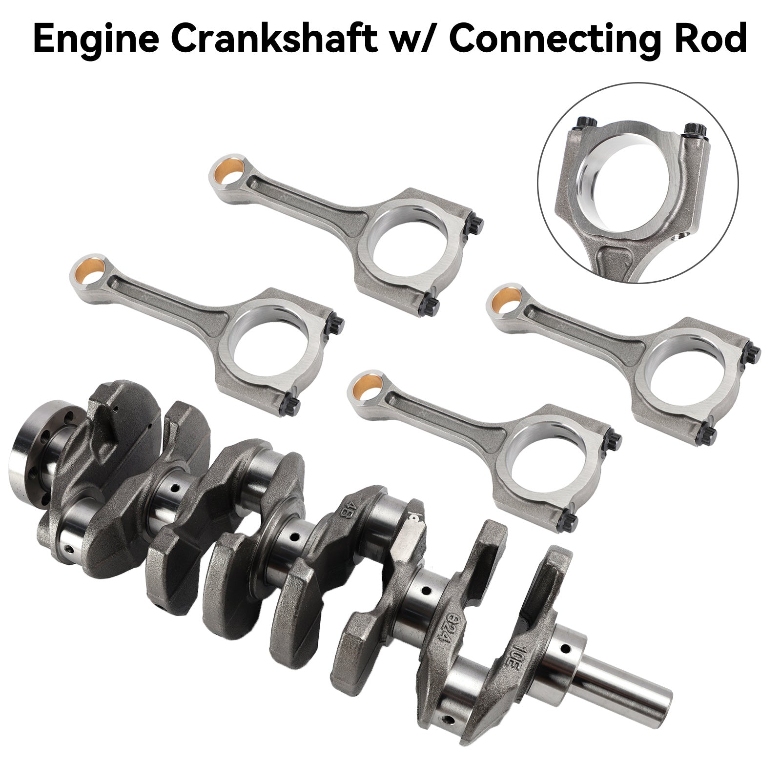 Engine Crankshaft w/ Connecting Rod For 10-18 kia Hyundai Sonata Kia Forte 2.4L
