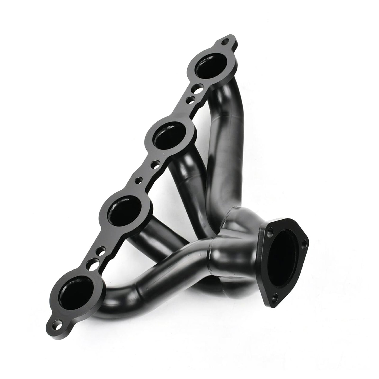 Black Exhaust Manifold Header Fit Chevy LS LS3 LS6 LS7