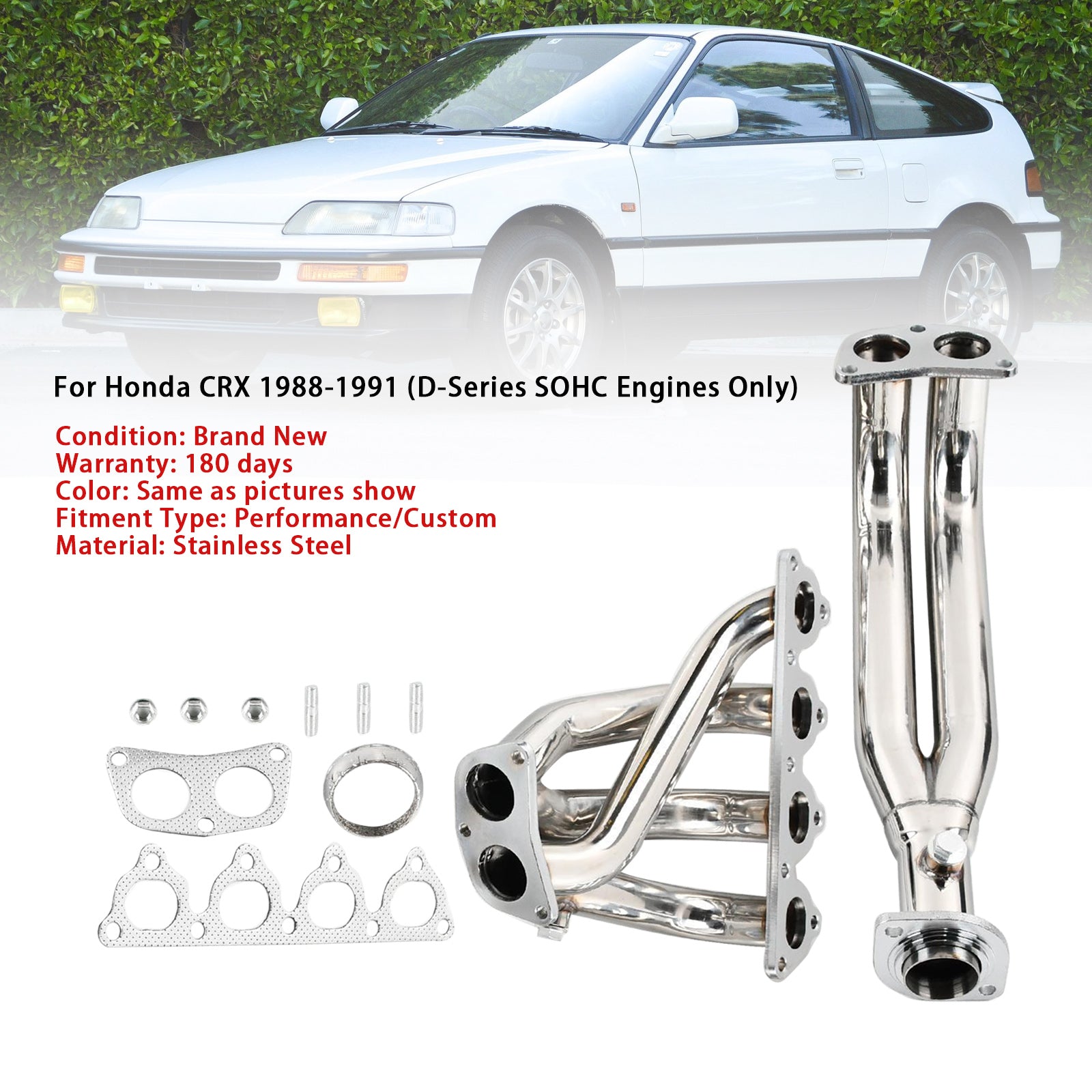 Exhaust Manifold Headers Fit Honda Civic D-series EJ/EG/EH/EK D15 1988-2000