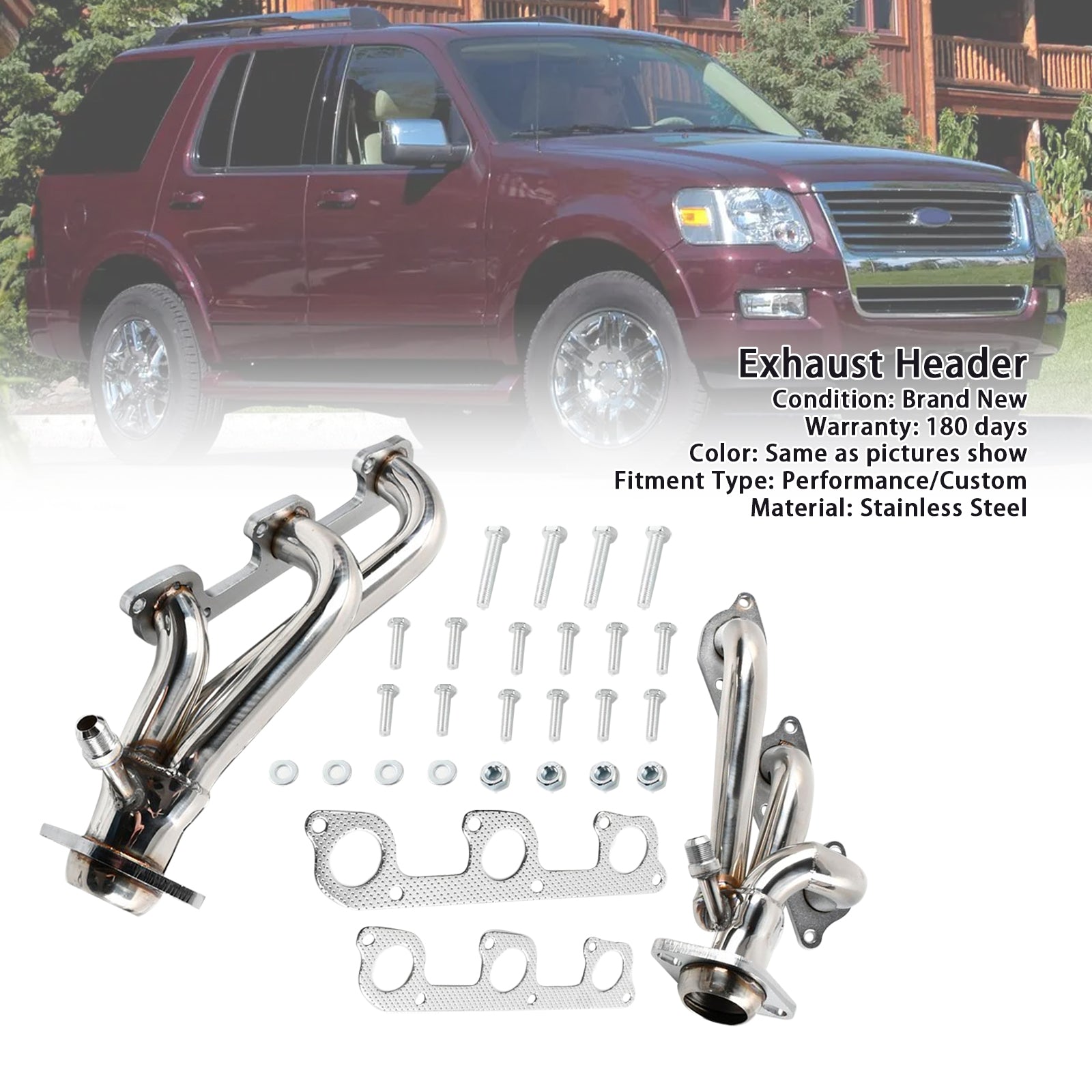 Exhaust Manifold Header Fit Ford Explorer 1998-2009 Fit Ranger 2001-2009 4.0L