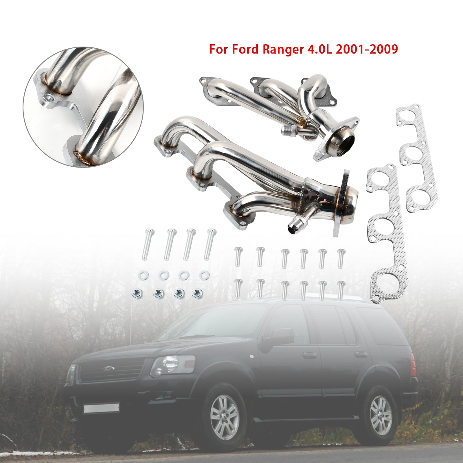 Exhaust Manifold Header Fit Ford Explorer 1998-2009 Fit Ranger 2001-2009 4.0L