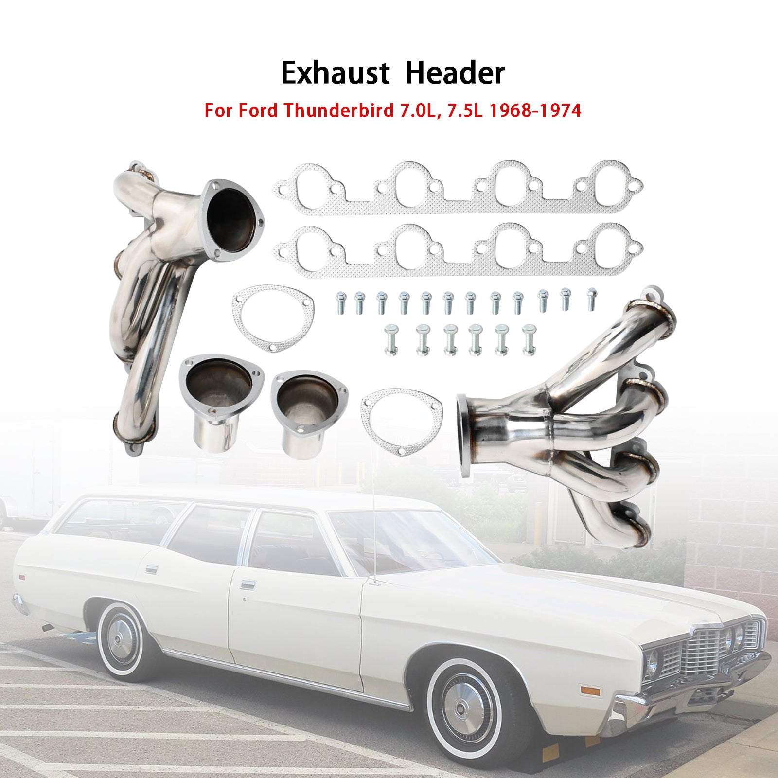 Exhaust Manifold Header Fit Ford Country Sedan Big Block 429 460 7.0/7.5L 1969-1973
