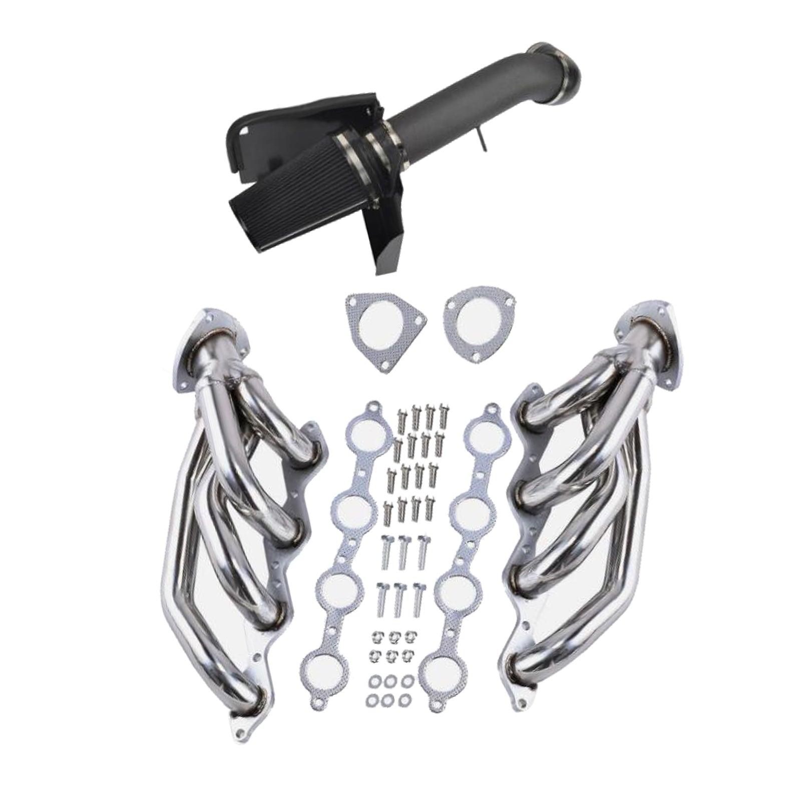 Exhaust Header Air Intake Fit Chevy Fit GMC Avalanche Silverado 2000-2006 V8