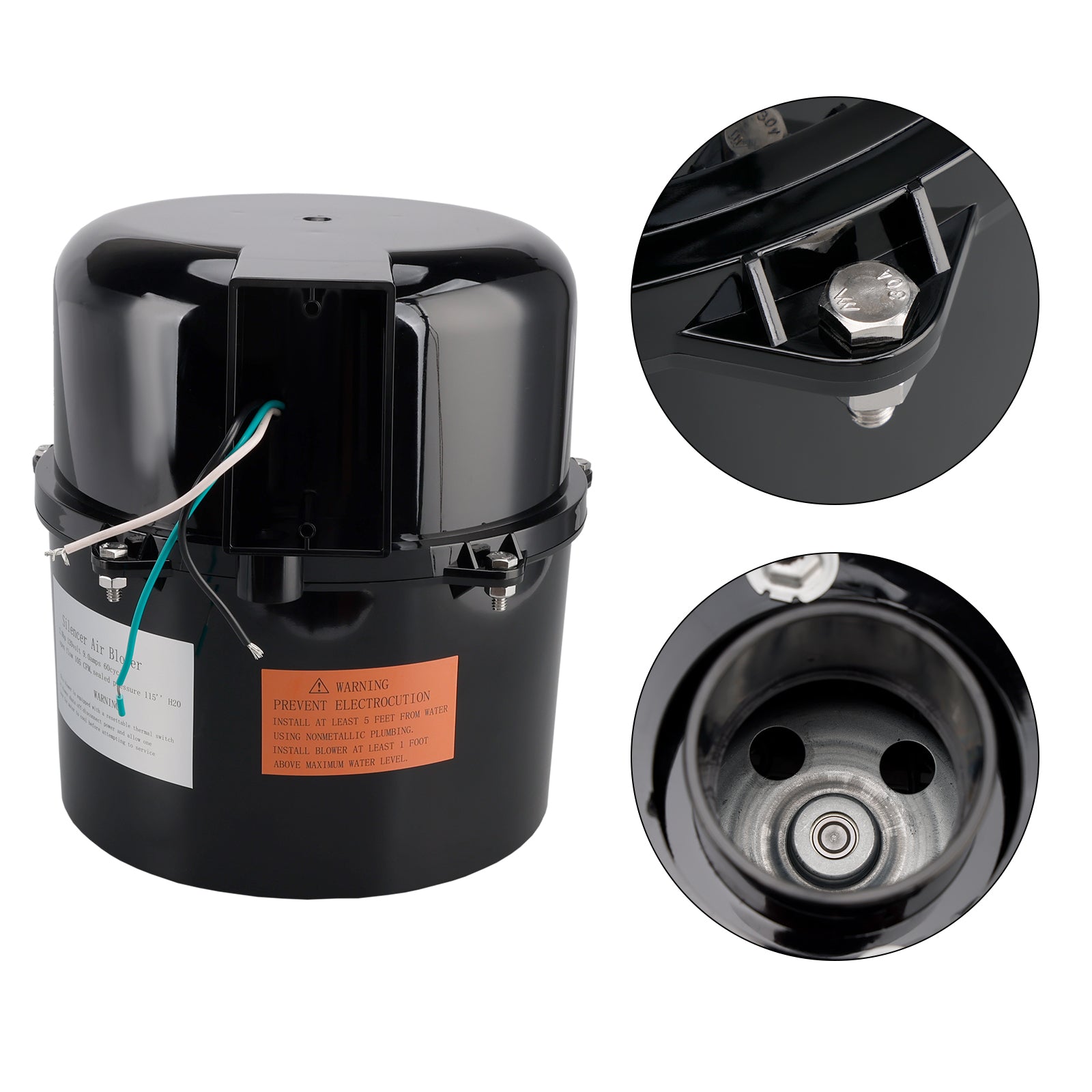 Silencer Blower Motor 2HP 120V 9.0 Amps For Air Supply