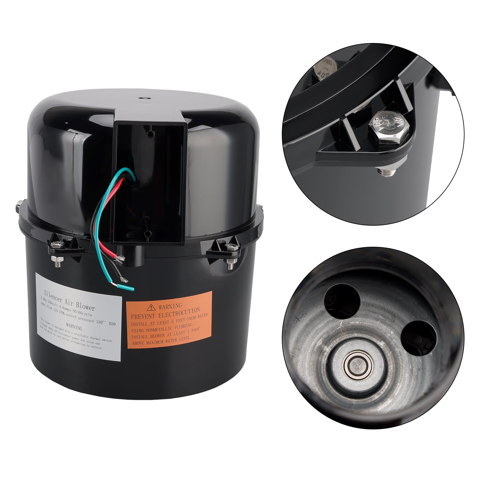Air Supply Silencer Blower Motor 2HP 240V 4.5Amps For Hot Tubs and Spas 6320241