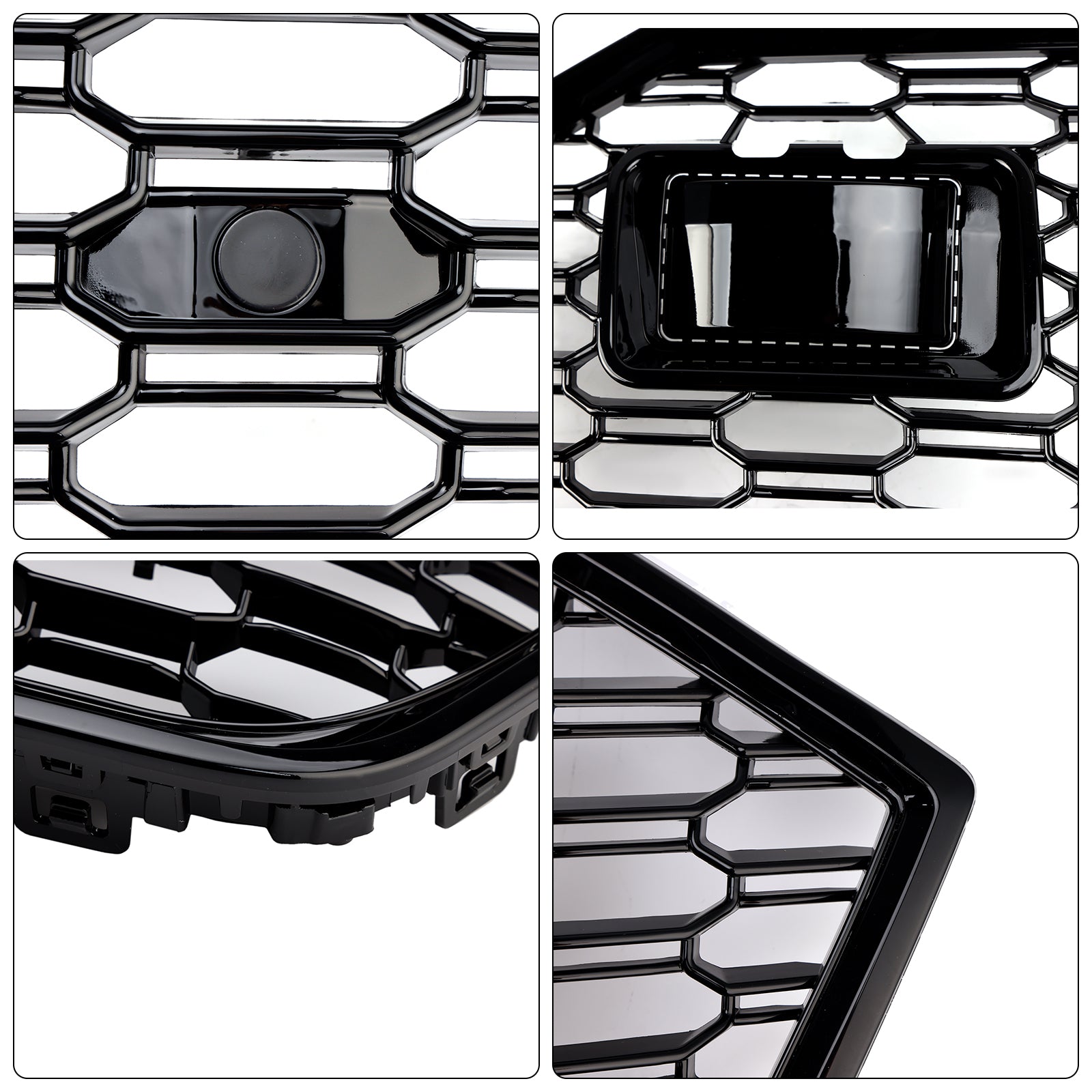 2019-2024 Front Bumper Grille Grill Fit Audi A7 C8 S7 W/ACC Black