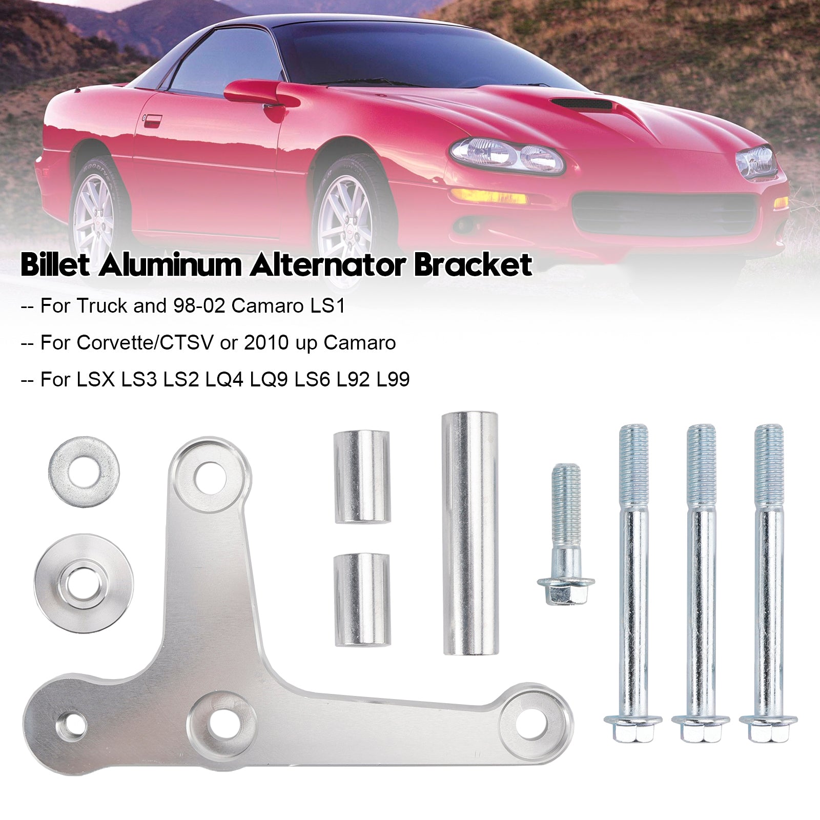 Billet Aluminum Alternator Bracket For 1998-2002 Camaro LS1 LSX LS3