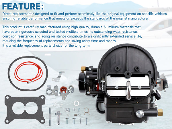 Marine Carburetor 500 CFM Electric Choke 0-80402-2 For Holley 2300 Gas