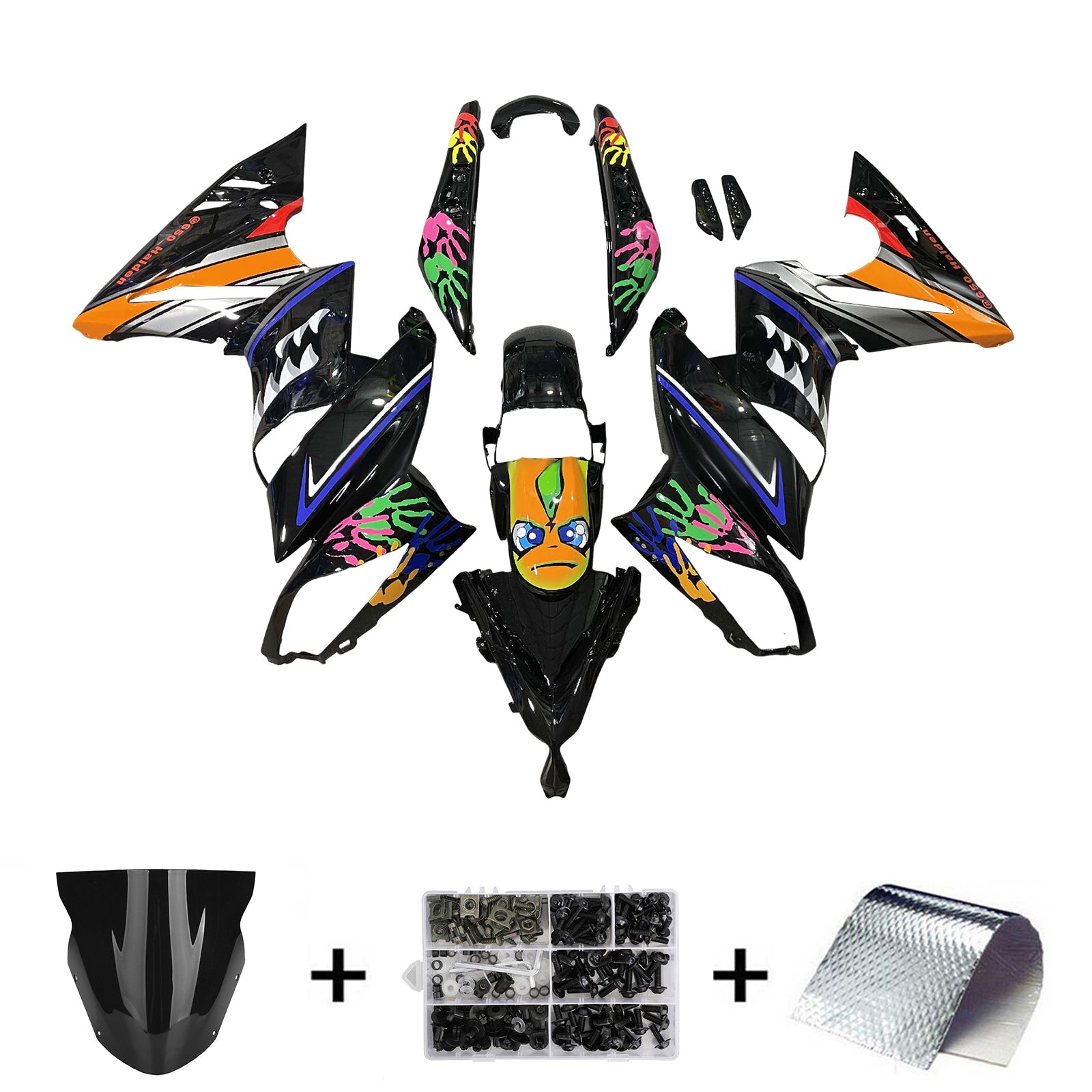 Injection Fairing Kit Plastic for Kawasaki Ninja650 ER-6F EX650 2009-2011