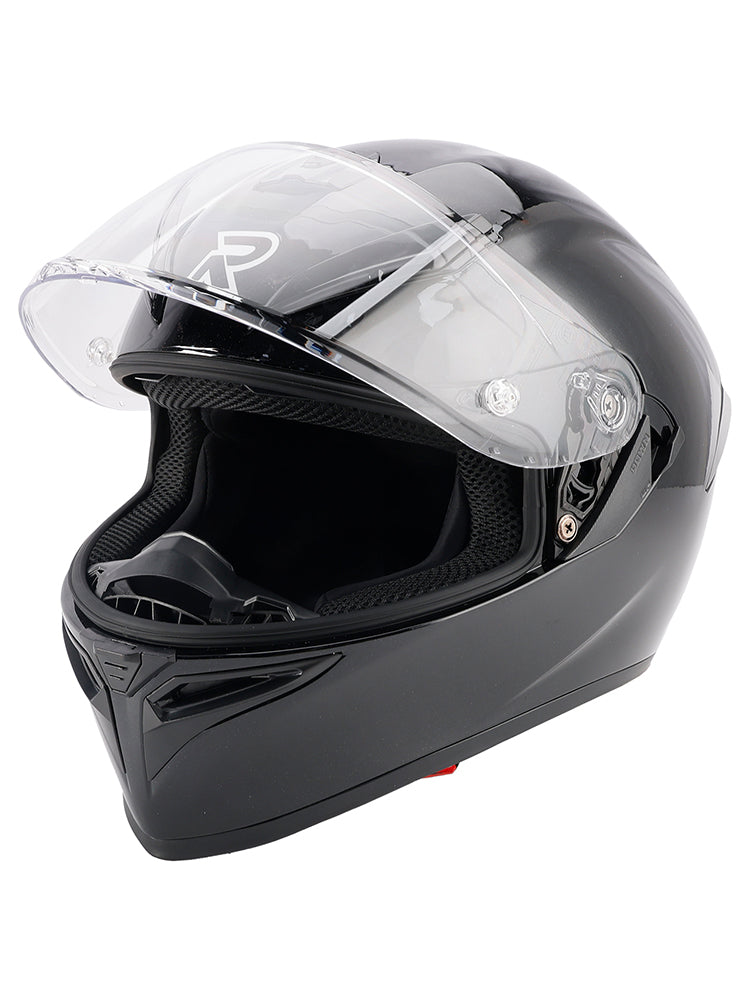 DOT Motorcycle Helmet Adult Street Full Face Gloss Black