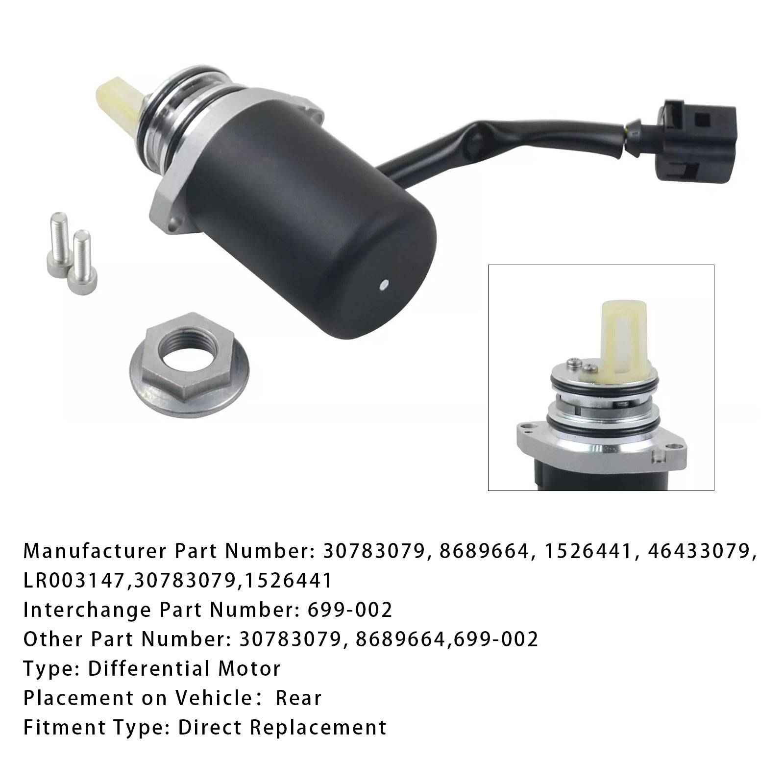 2003-2009 Volvo XC70 All Wheel Drive Rear Differential Oil Pump 8689664 30783079