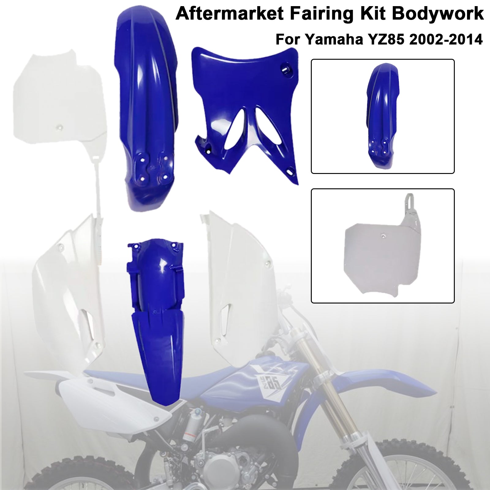 Body Plastic Kit Fender Fairing For Yamaha YZ85 2002-2014