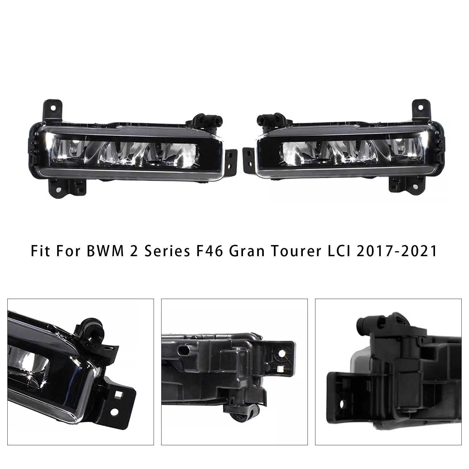 Pair LED Front Bumper Fog Lights For BMW G20 G21 X1 F48 LCI F45 F46 63178089526