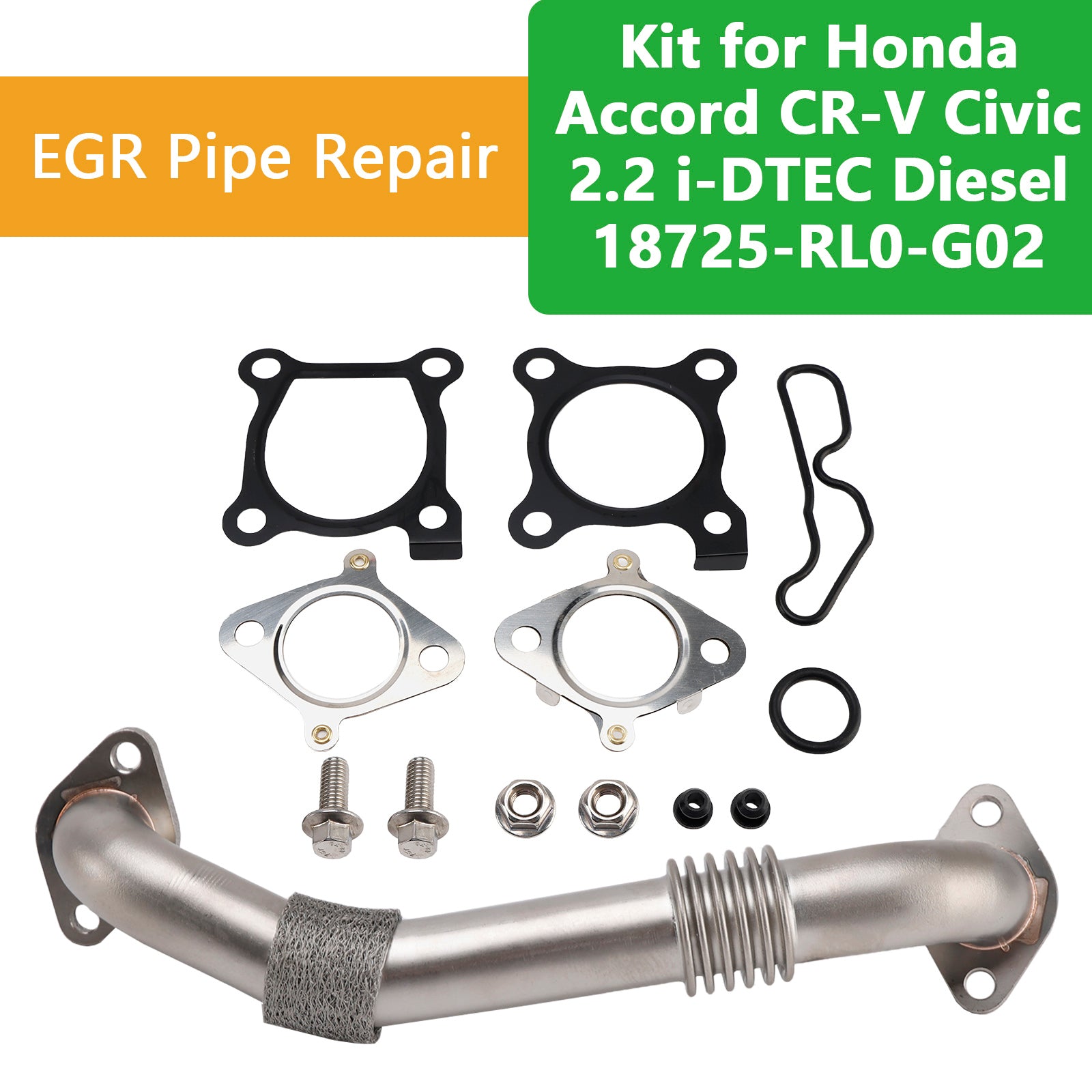 EGR Pipe Repair Kit for Honda Accord CR-V Civic 2.2 i-DTEC Diesel 18725-RL0-G02