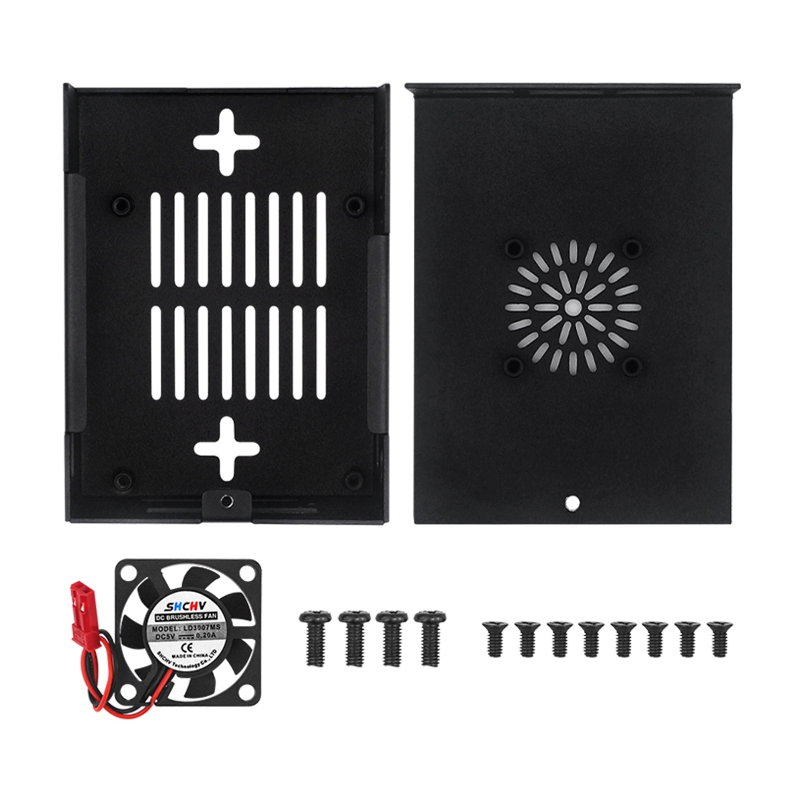 New Orange Pi 3B Metal Case Orange Pi 3B Aluminum Alloy Box Cooling Fan Cool Case