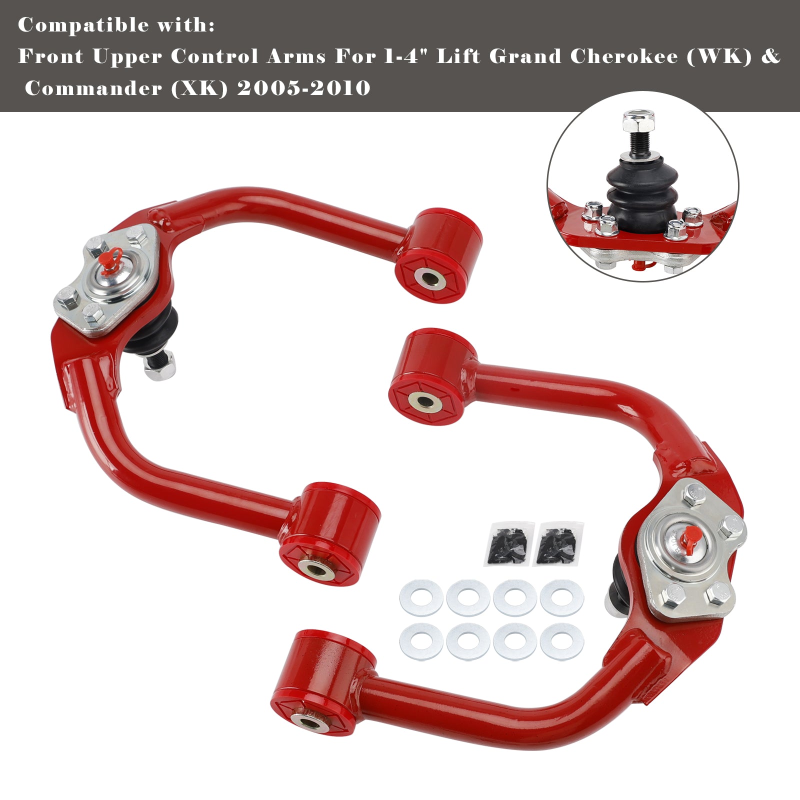 1-4" Lift Front Upper Control Arms For Jeep Grand Cherokee Commander 2005-2010