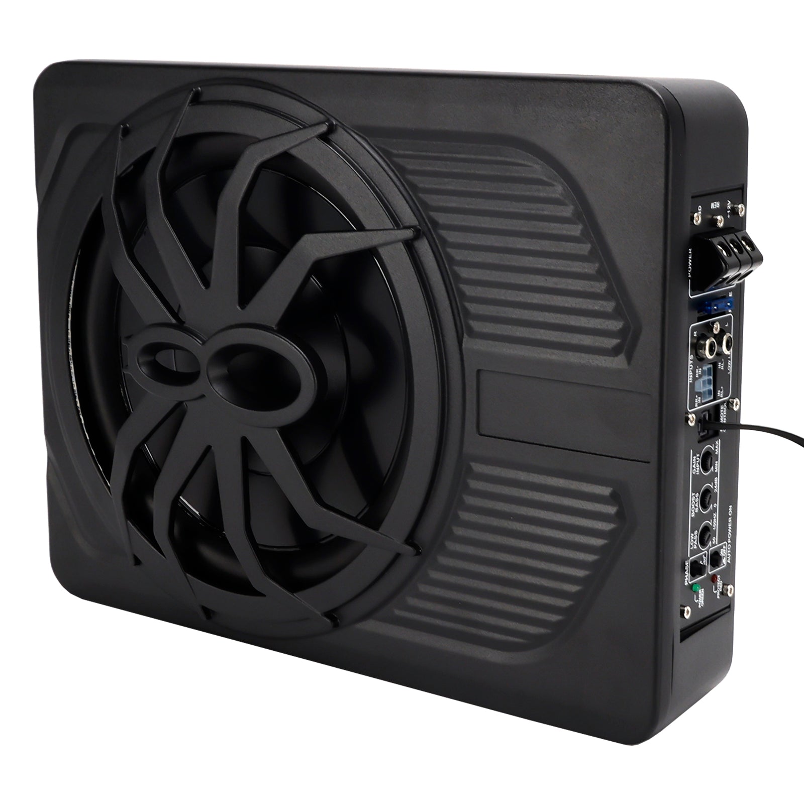1200W Car Subwoofer 10" 12V Slim Under Seat Powered Car Subwoofer APP Control