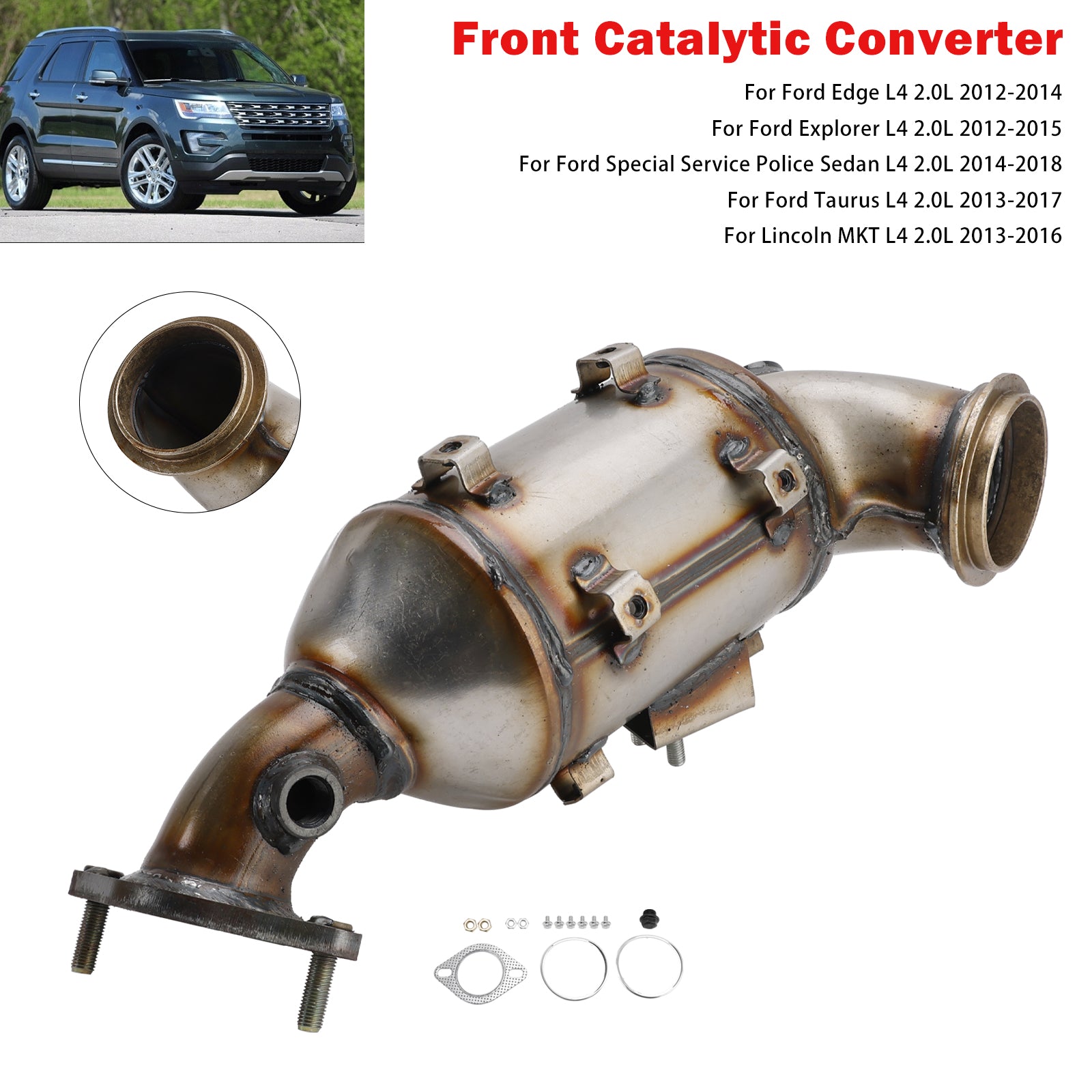 Front Catalytic Converter for Ford Edge 2.0L Turbo 2012-2014 OBD II