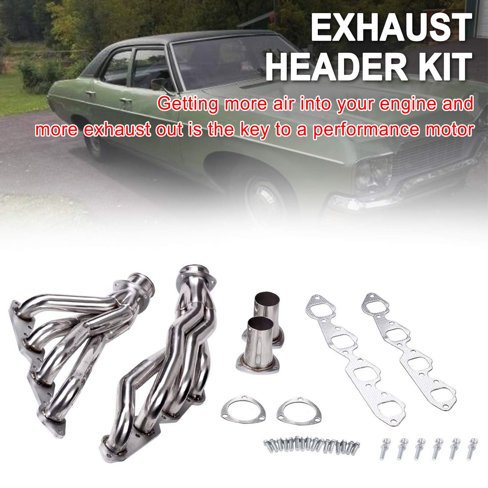 Short Tube Exhaust Header Manifold fit Chevrolet 396 402 427 454 1965-1972