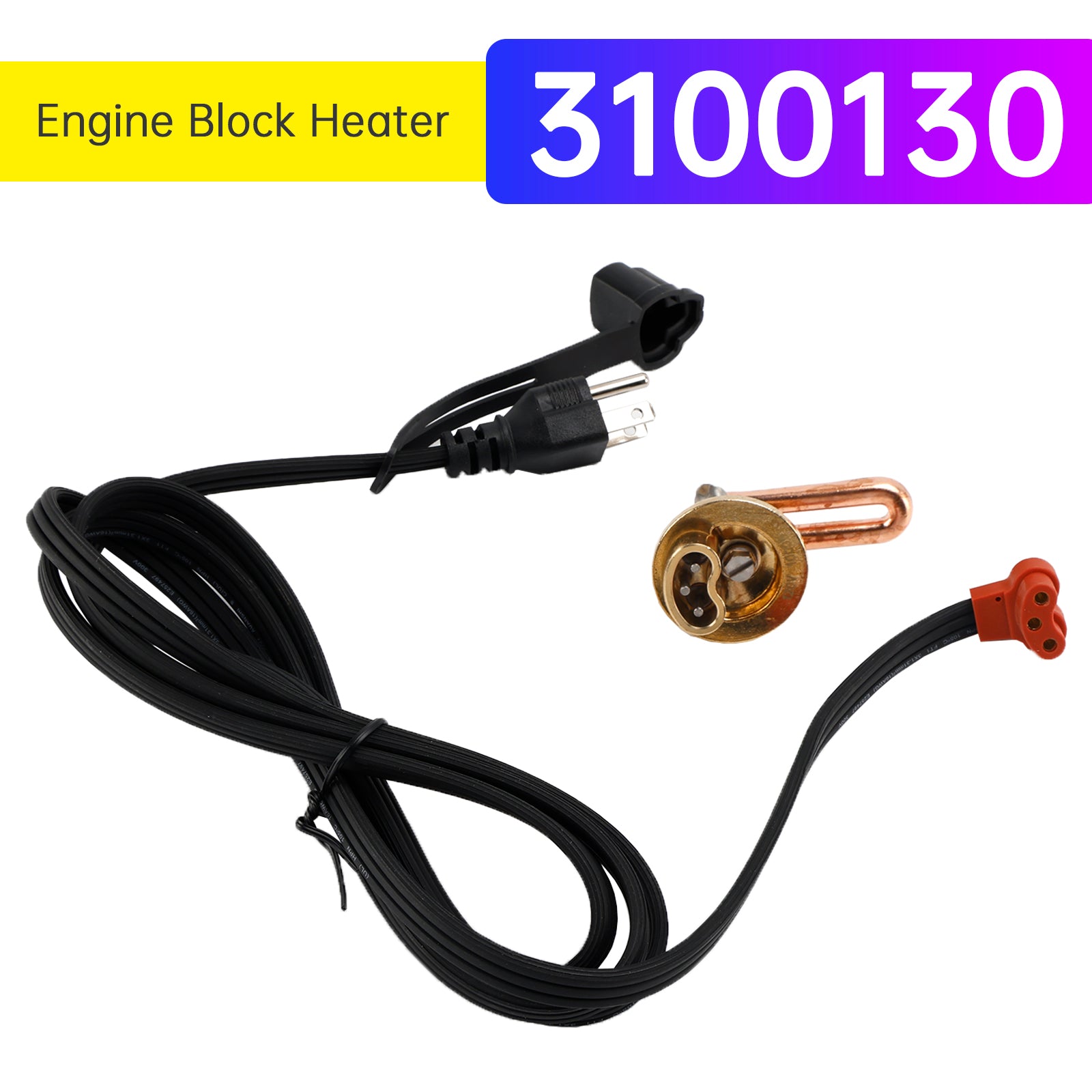 3100130 Engine Block Heater for Chevrolet 2001-2008 V8 6.6L Duramax 120V 1000W