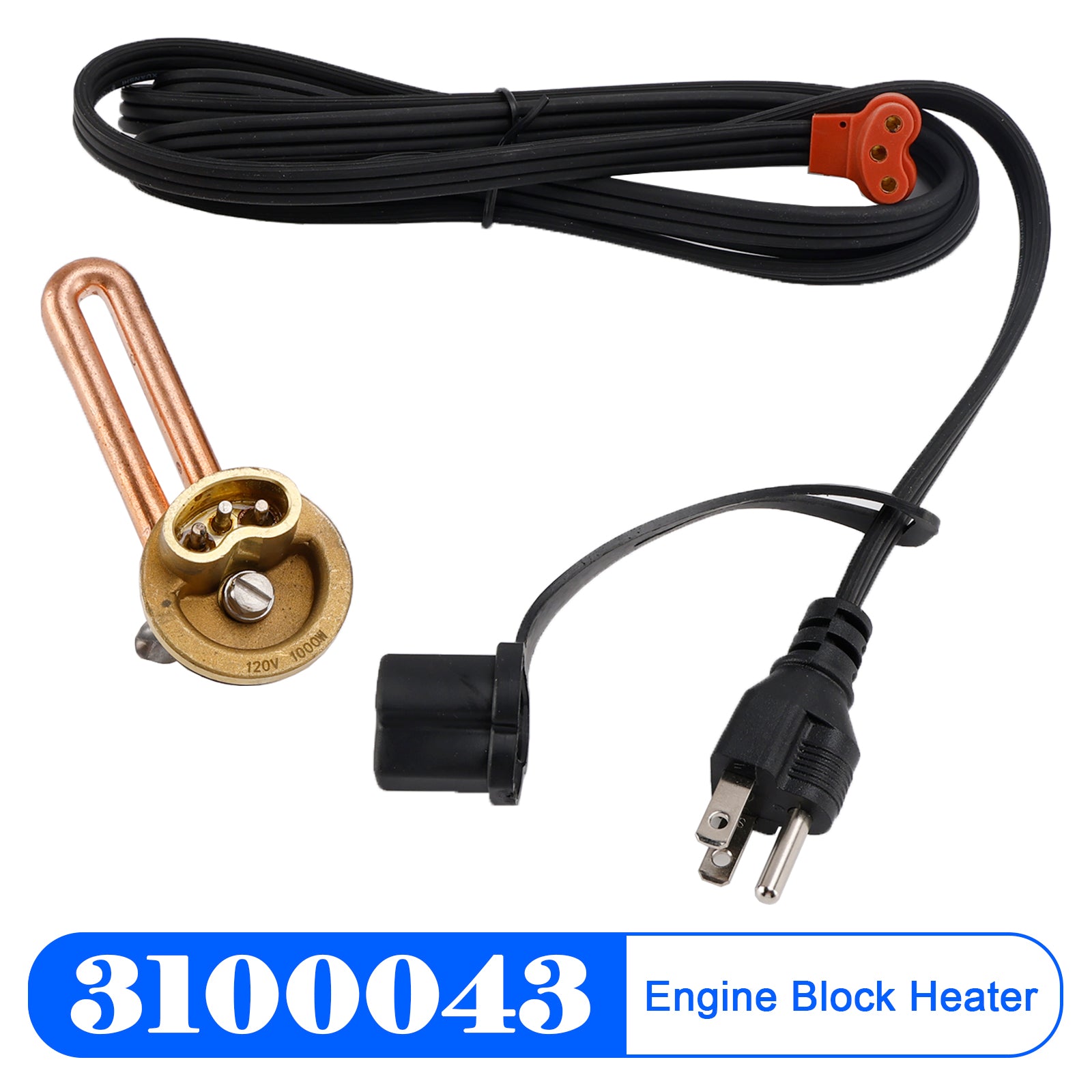 3100043 Engine Block Heater for Ford F250 F350 6.9 & 7.3 83-94 120V 1000W