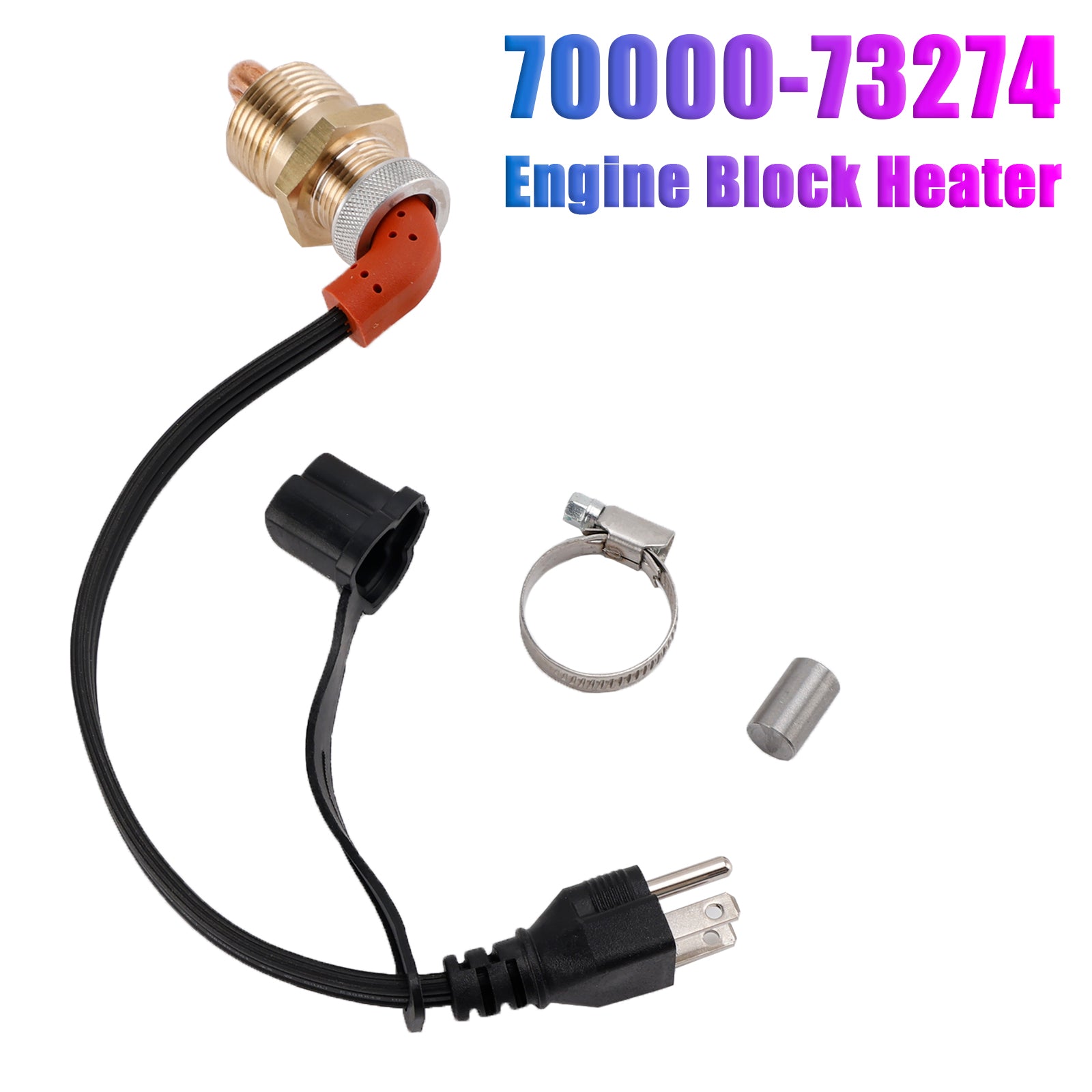 70000-73274 Engine Block Heater for Kubota B20 B26 B1550 B1700 115V 400W