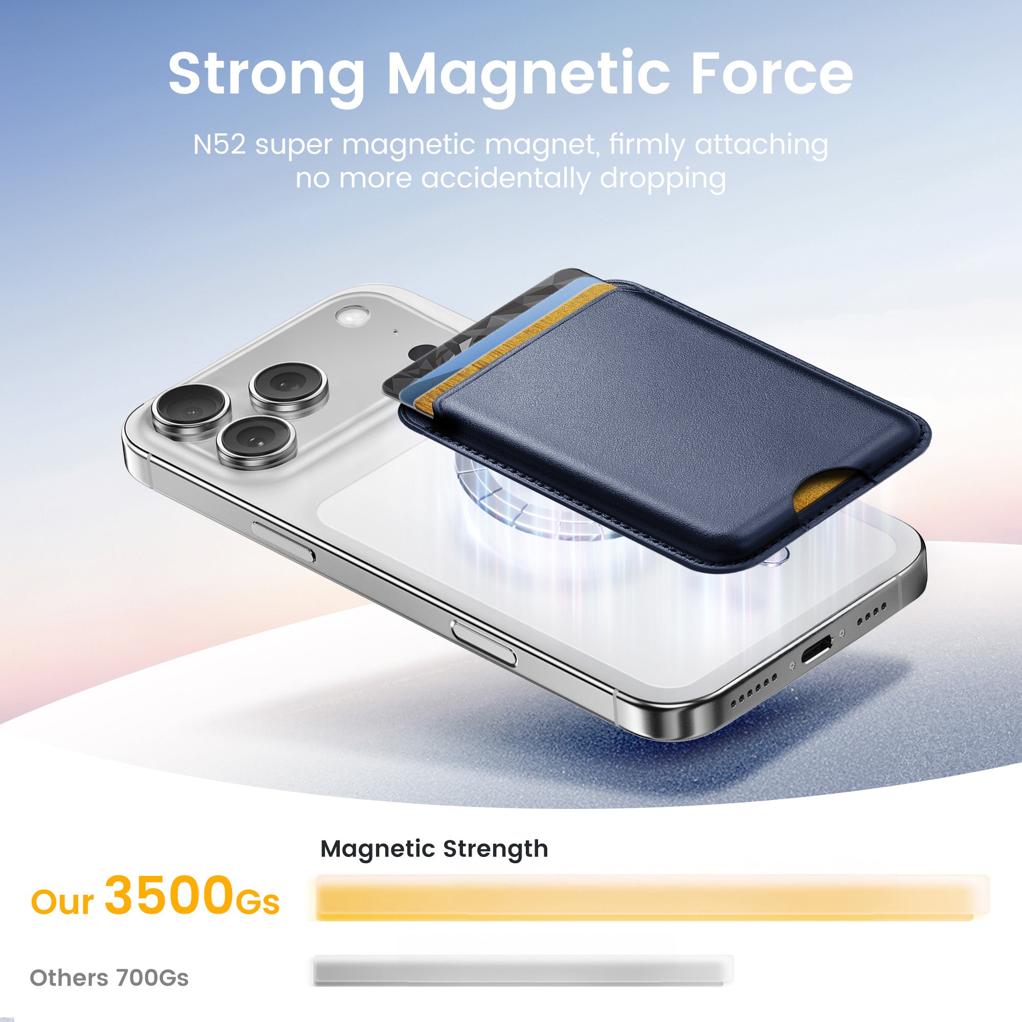 Magnetic Card Holder MagSafe Wallet RFID Protection for iPhone 17/16/15/14/13/12