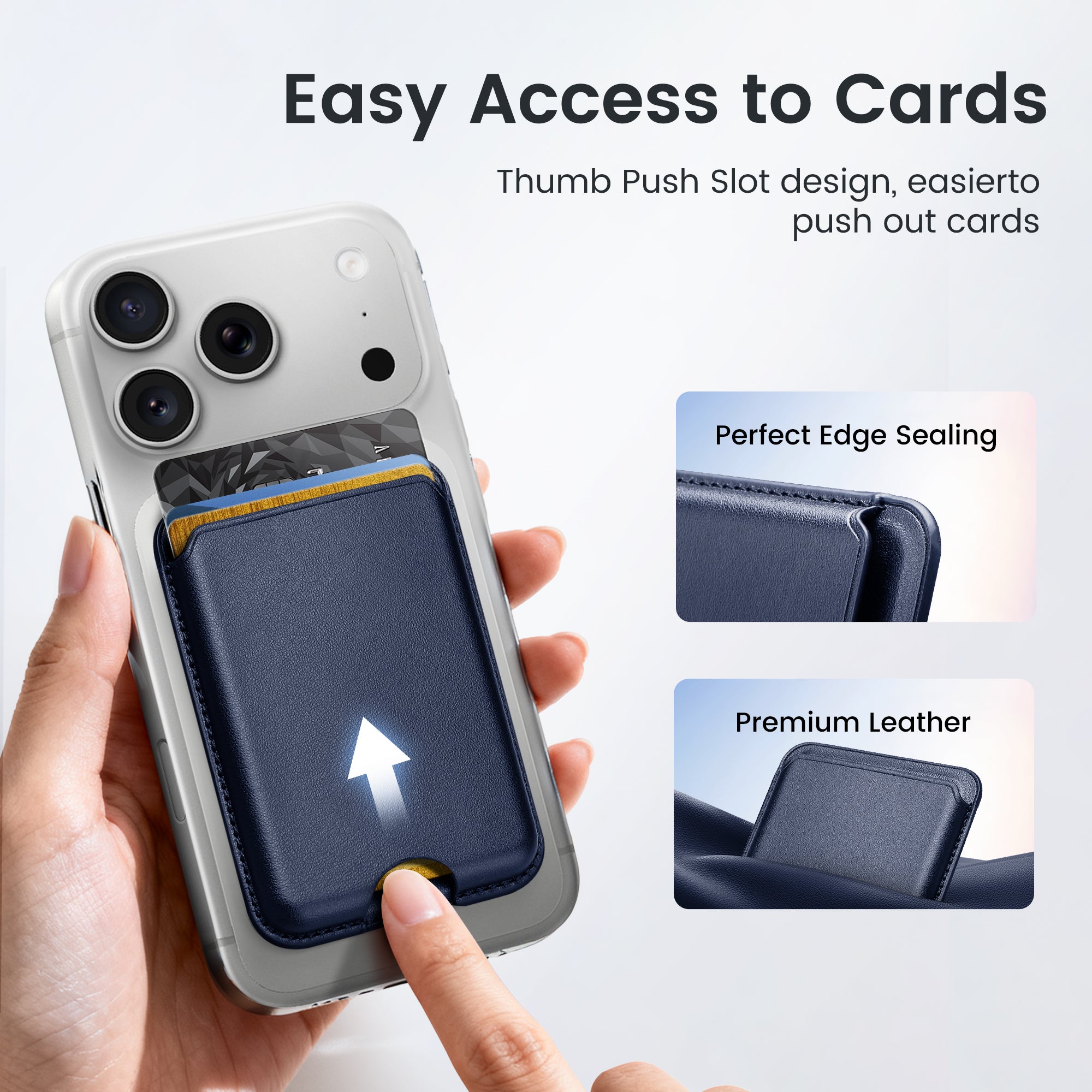 2PCS Magnetic Card Holder MagSafe Wallet RFID Protection for iPhone 17/16/15/14